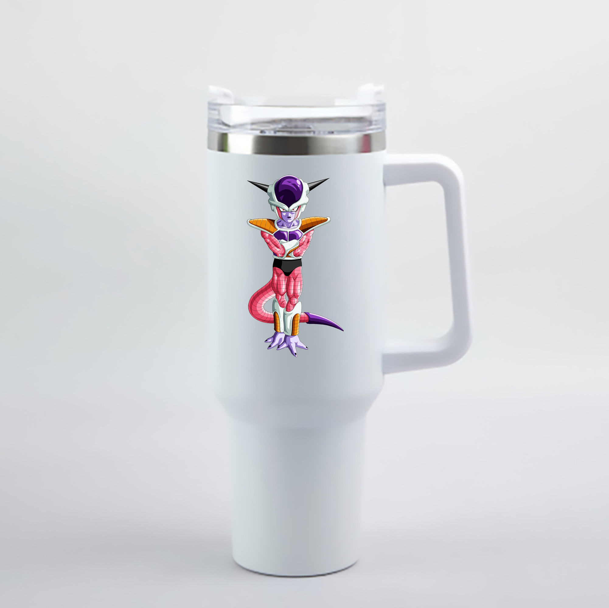 （画像用） ドラゴンボール フリーザ DRAGON BALL Frieza 1200mL車用タンブラー - クリスタルステッカー（プラスチックストロー付き）