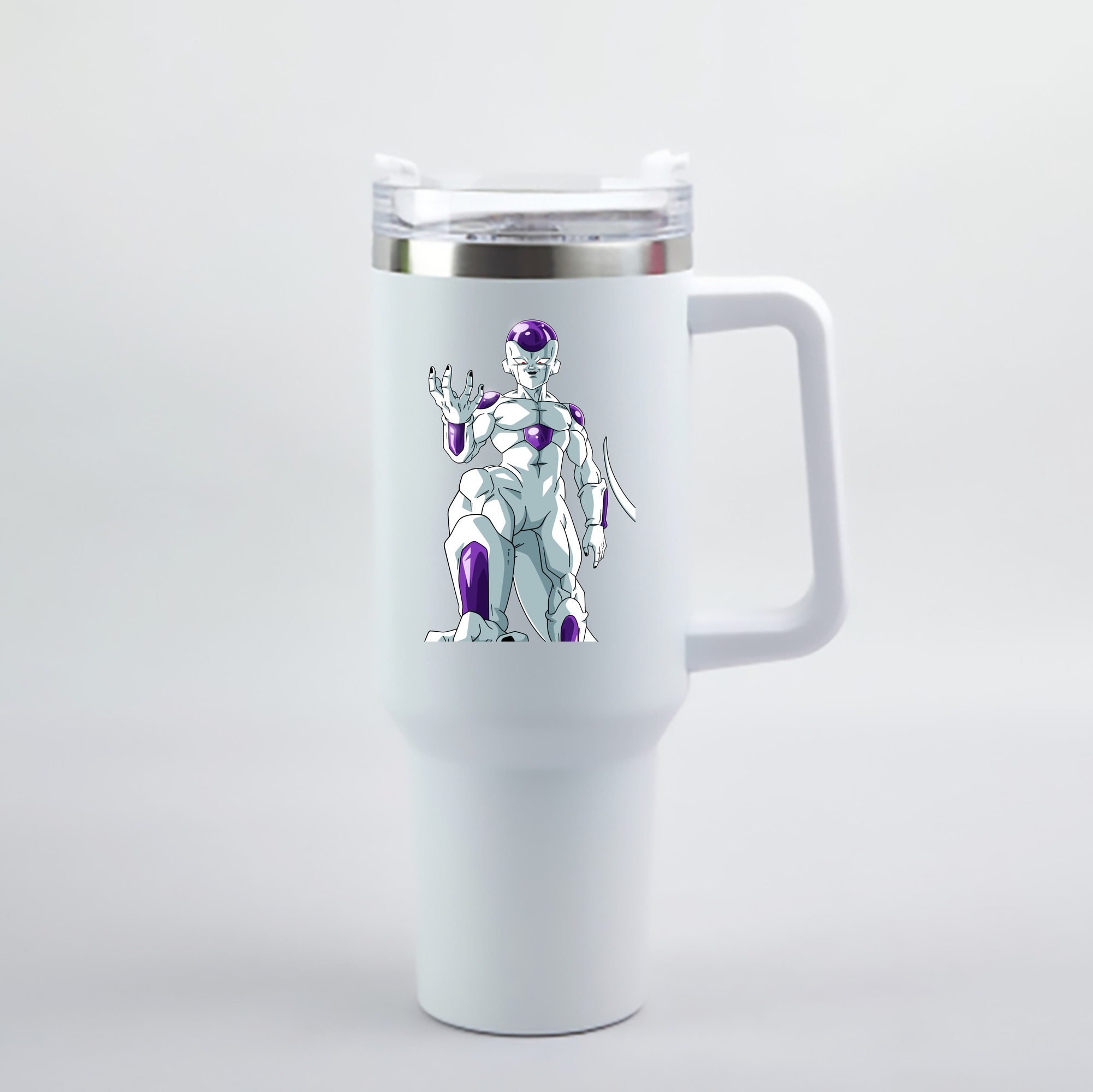 （画像用） ドラゴンボール フリーザ DRAGON BALL Frieza 1200mL車用タンブラー - クリスタルステッカー（プラスチックストロー付き）