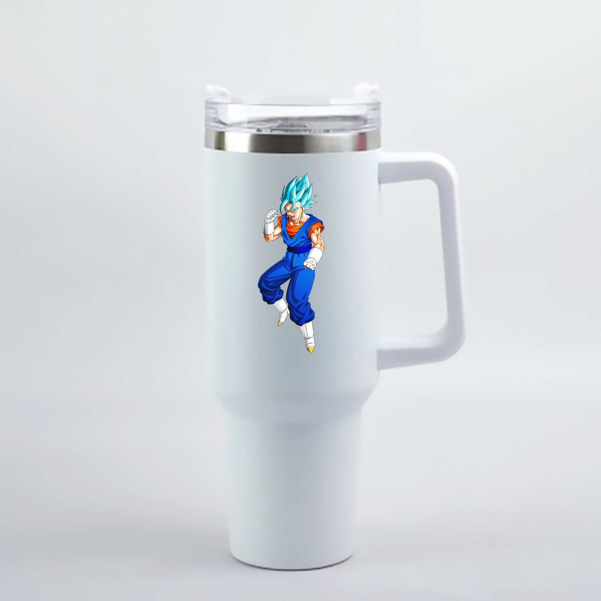 （画像用） ドラゴンボール ベジット DRAGON BALL Vegetto 1200mL車用タンブラー - クリスタルステッカー（プラスチックストロー付き）
