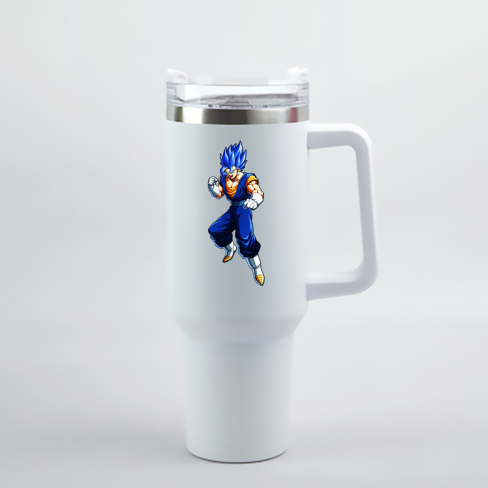 （画像用） ドラゴンボール ベジット DRAGON BALL Vegetto 1200mL車用タンブラー - クリスタルステッカー（プラスチックストロー付き）