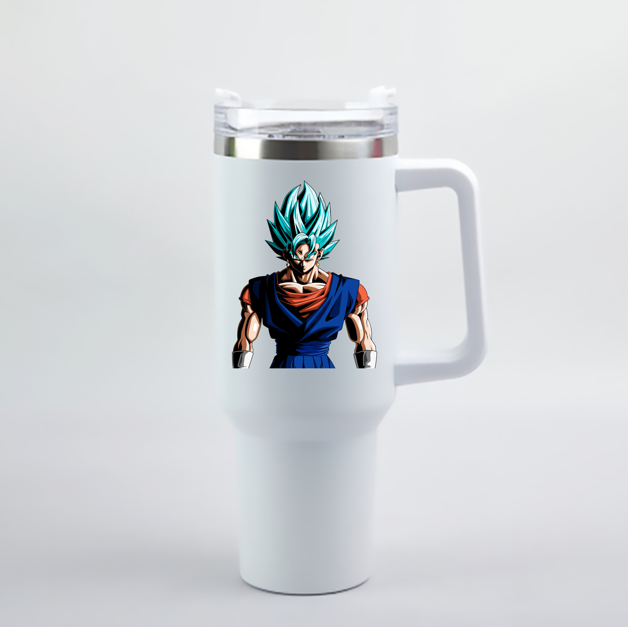 （画像用） ドラゴンボール ベジット DRAGON BALL Vegetto 1200mL車用タンブラー - クリスタルステッカー（プラスチックストロー付き）