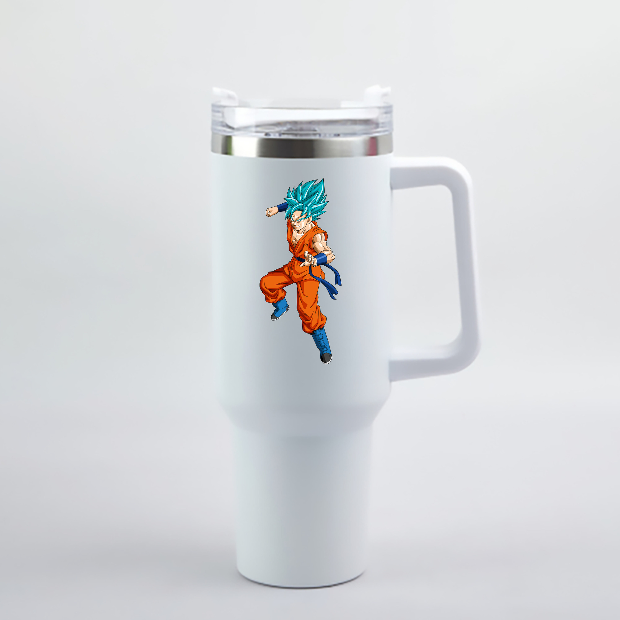 （画像用） ドラゴンボール ベジット DRAGON BALL Vegetto 1200mL車用タンブラー - クリスタルステッカー（プラスチックストロー付き）