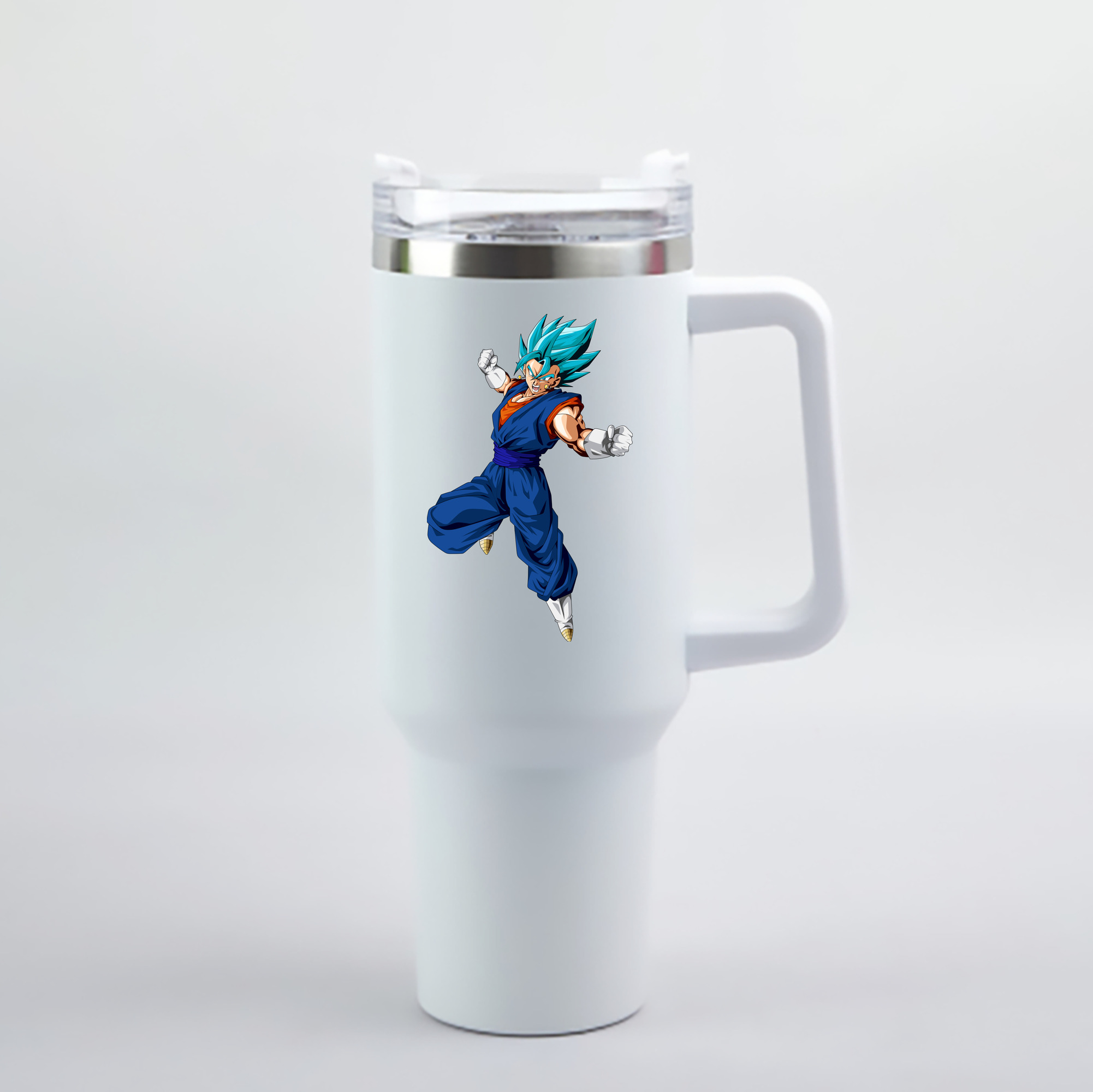 （画像用） ドラゴンボール ベジット DRAGON BALL Vegetto 1200mL車用タンブラー - クリスタルステッカー（プラスチックストロー付き）