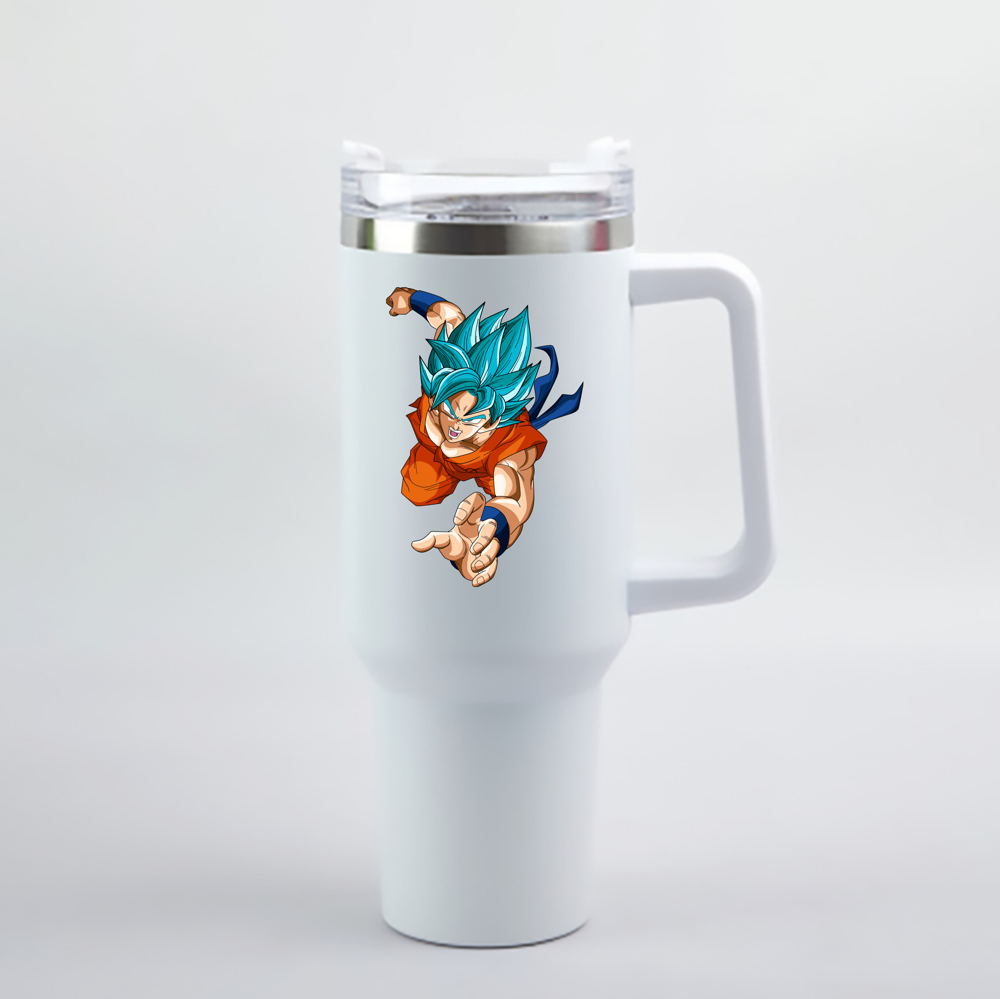 （画像用） ドラゴンボール ベジット DRAGON BALL Vegetto 1200mL車用タンブラー - クリスタルステッカー（プラスチックストロー付き）