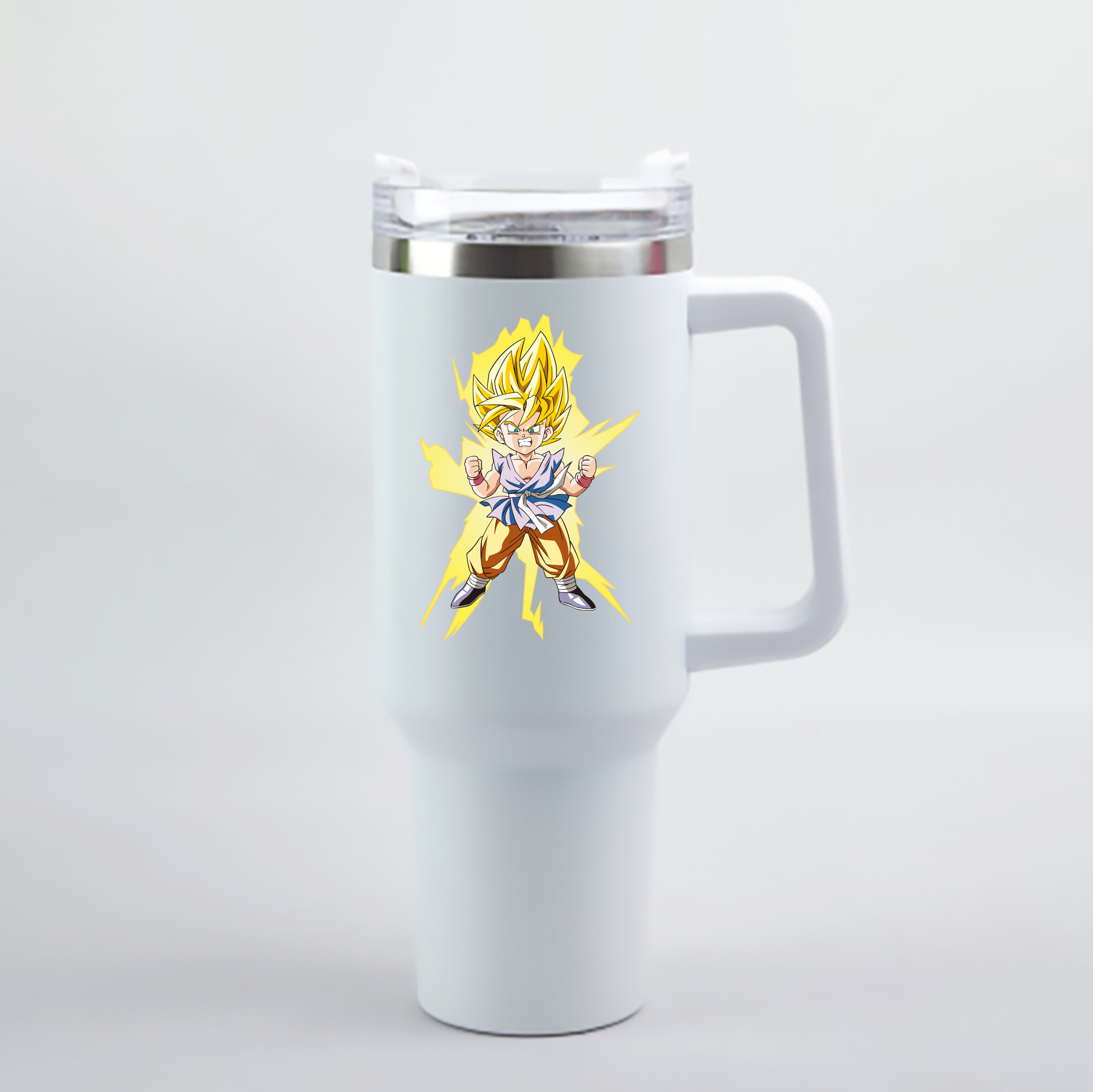 （画像用） ドラゴンボール ベジット DRAGON BALL Vegetto 1200mL車用タンブラー - クリスタルステッカー（プラスチックストロー付き）