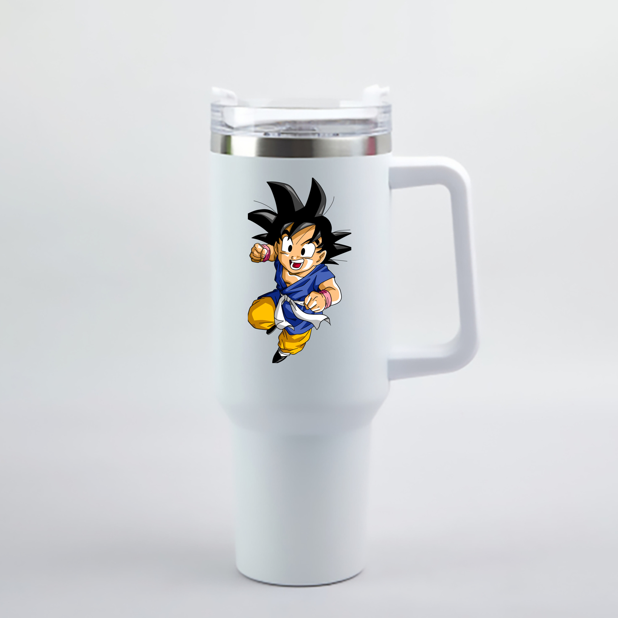 （画像用） ドラゴンボール 孫悟天 そん ごてん DRAGON BALL Son Goten 1200mL車用タンブラー - クリスタルステッカー（プラスチックストロー付き）