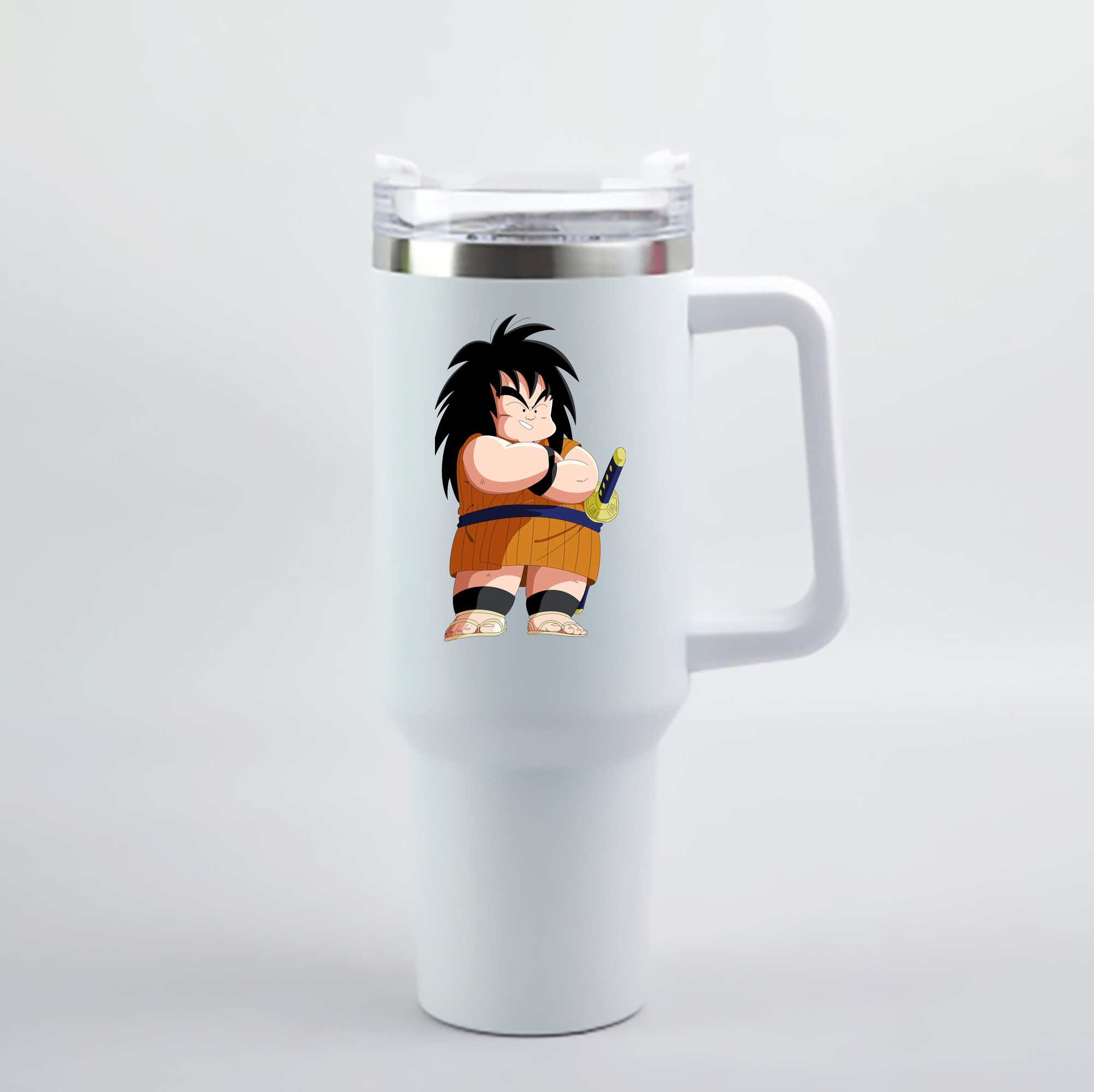 （画像用） ドラゴンボール やじろべえ DRAGON BALL Yajirobe 1200mL車用タンブラー - クリスタルステッカー（プラスチックストロー付き）