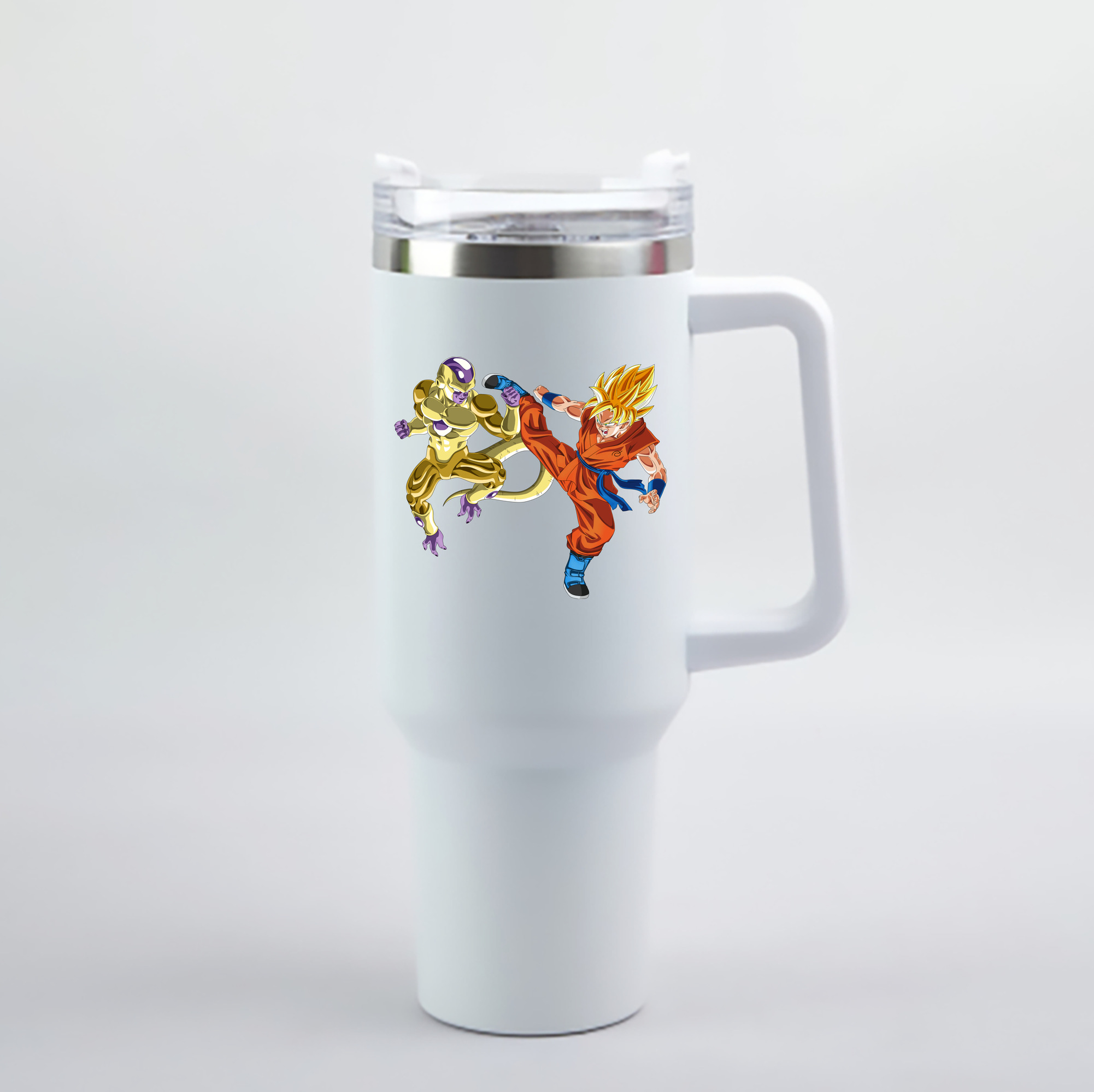 （画像用） ドラゴンボール DRAGON BALL 1200mL車用タンブラー - クリスタルステッカー（プラスチックストロー付き）