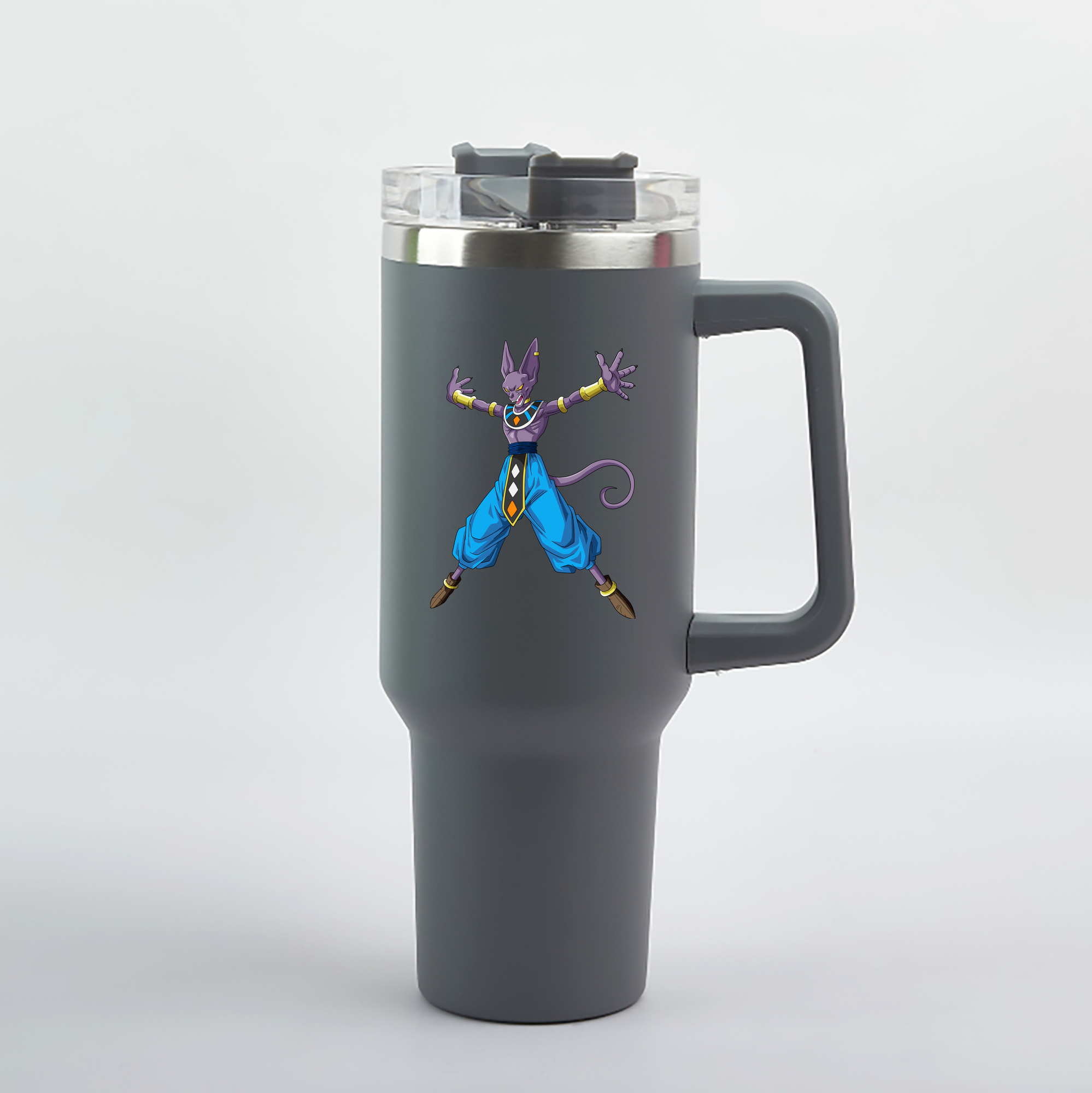 （画像用） ドラゴンボール ビルス 破壊神ビルス DRAGON BALL Beerus Birusu 1200mL車用タンブラー（カラープリント）