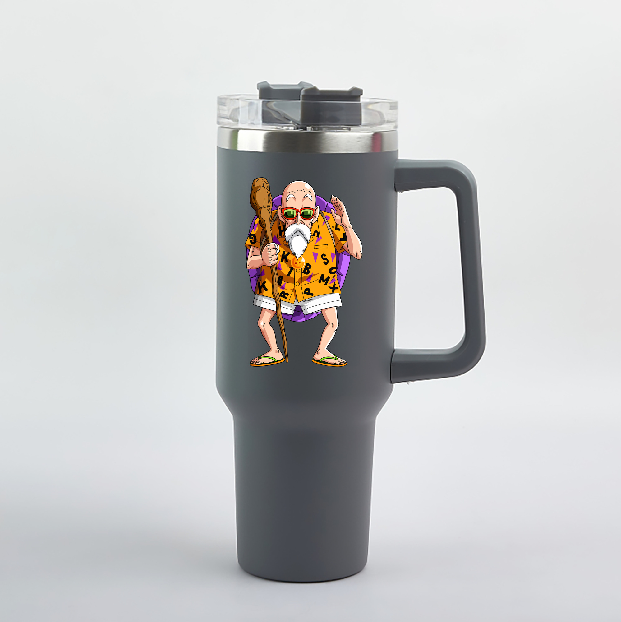 （画像用） ドラゴンボール 亀仙人（かめせんにん） DRAGON BALL Master Roshi Kame Sennin 1200mL車用タンブラー（カラープリント）