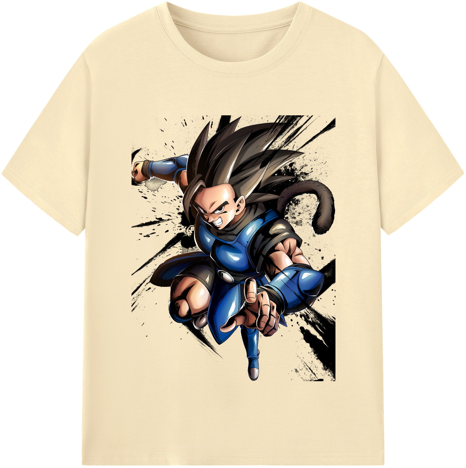 （画像用） ドラゴンボール ベジータ四世（Bejīta Yonsei）DRAGON BALL Vegeta IV 綿100％半袖Tシャツ（フロントプリント）