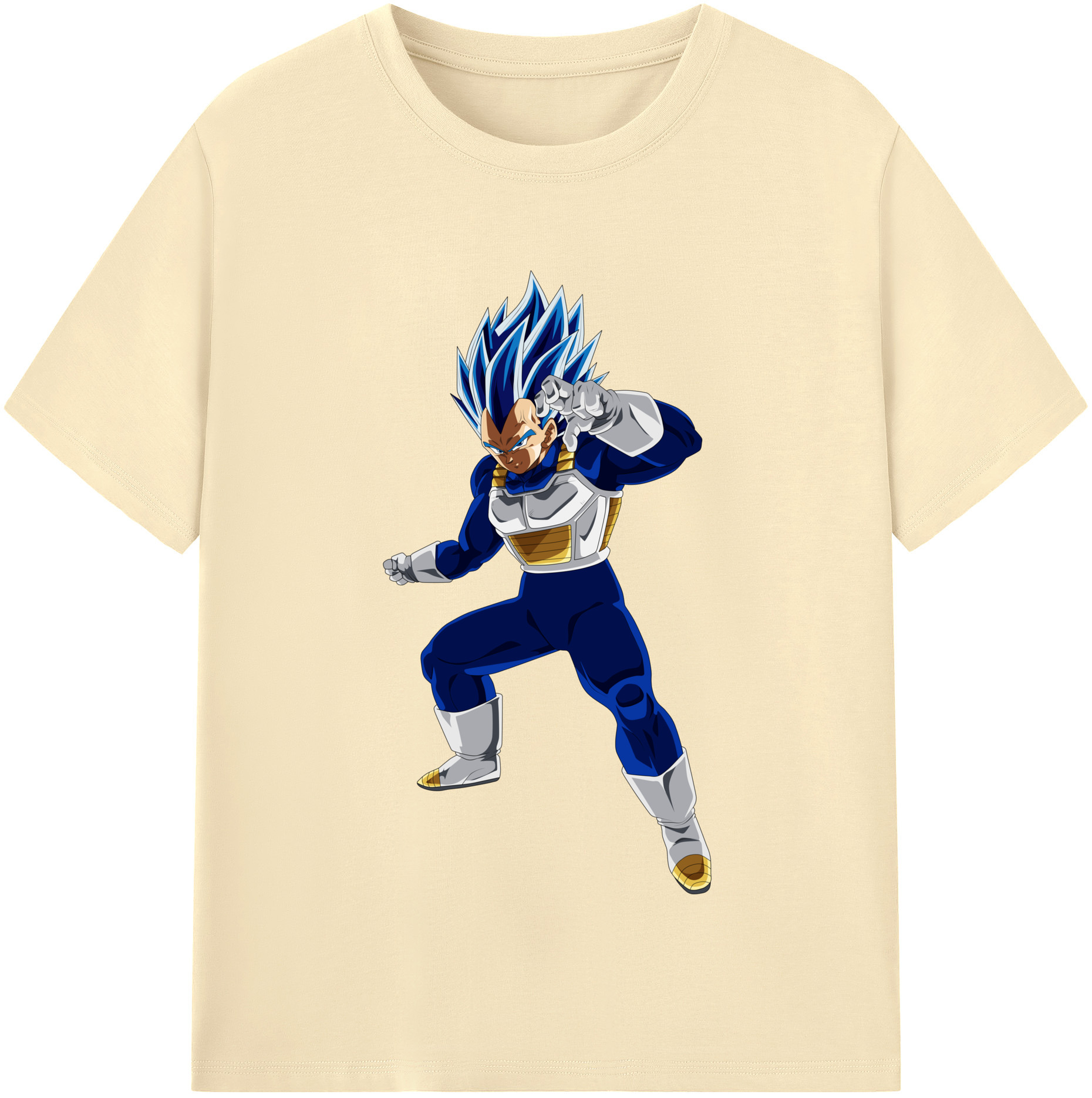 （画像用） ドラゴンボール ベジータ四世（Bejīta Yonsei）DRAGON BALL Vegeta IV 綿100％半袖Tシャツ（フロントプリント）
