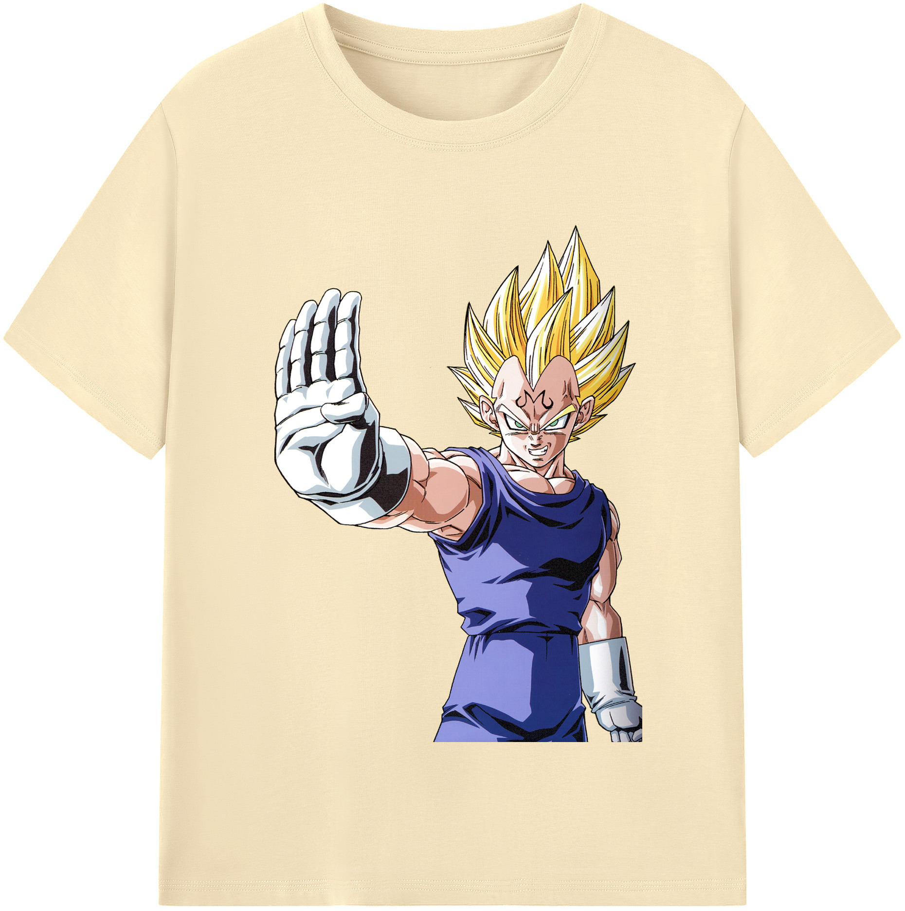 （画像用） ドラゴンボール ベジータ四世（Bejīta Yonsei）DRAGON BALL Vegeta IV 綿100％半袖Tシャツ（フロントプリント）