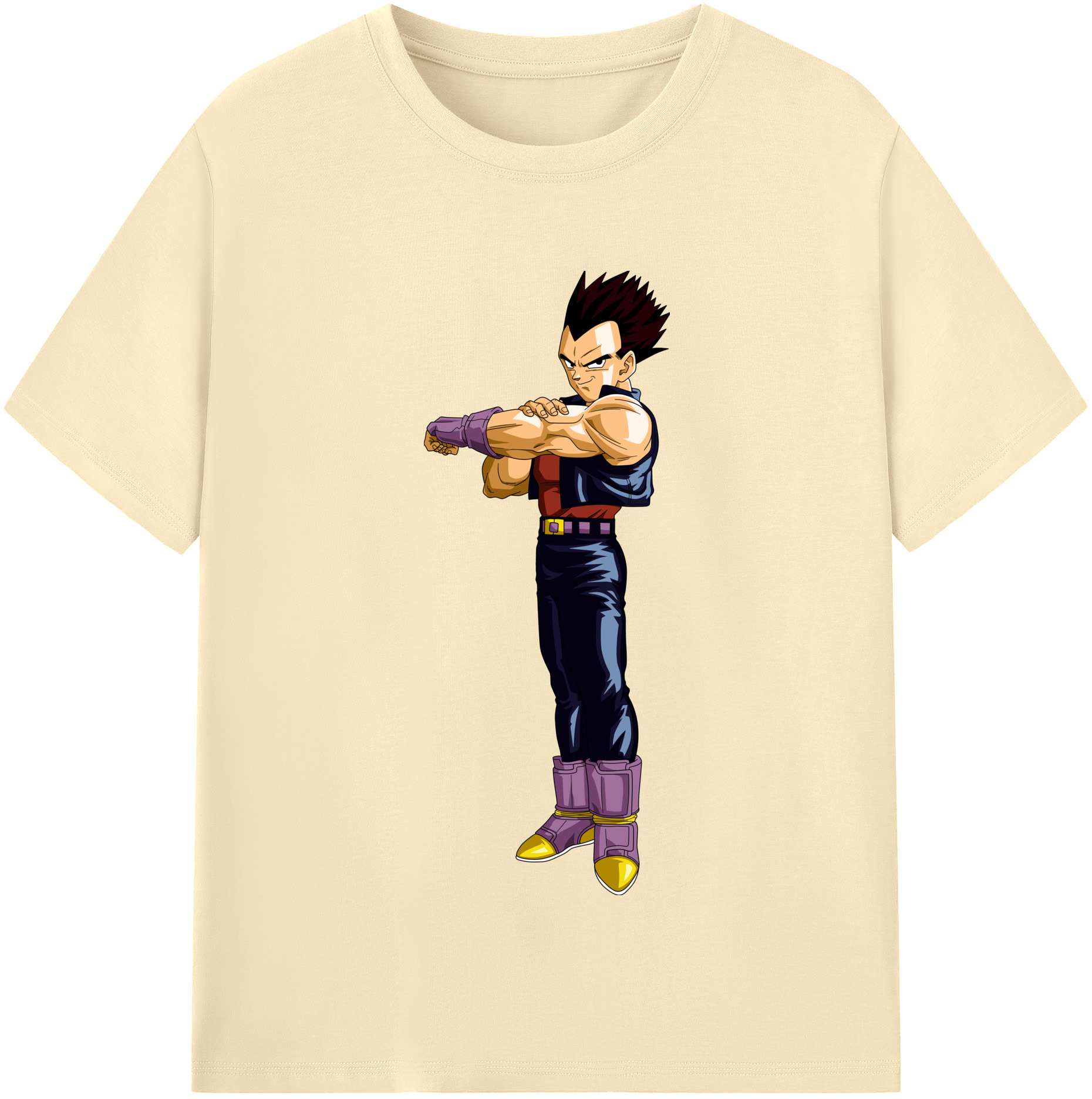 （画像用） ドラゴンボール ベジータ四世（Bejīta Yonsei）DRAGON BALL Vegeta IV 綿100％半袖Tシャツ（フロントプリント）