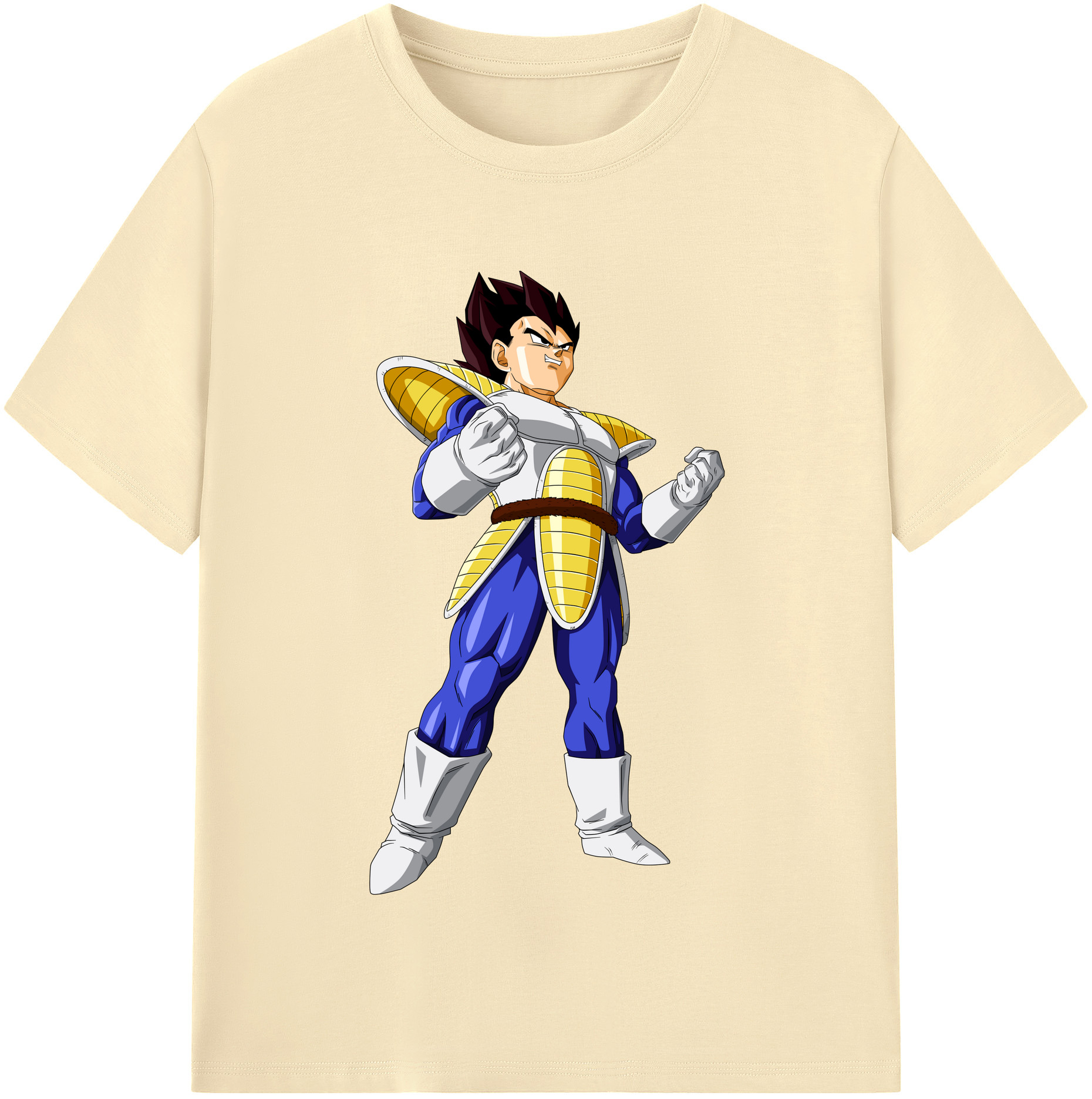 （画像用） ドラゴンボール ベジータ四世（Bejīta Yonsei）DRAGON BALL Vegeta IV 綿100％半袖Tシャツ（フロントプリント）