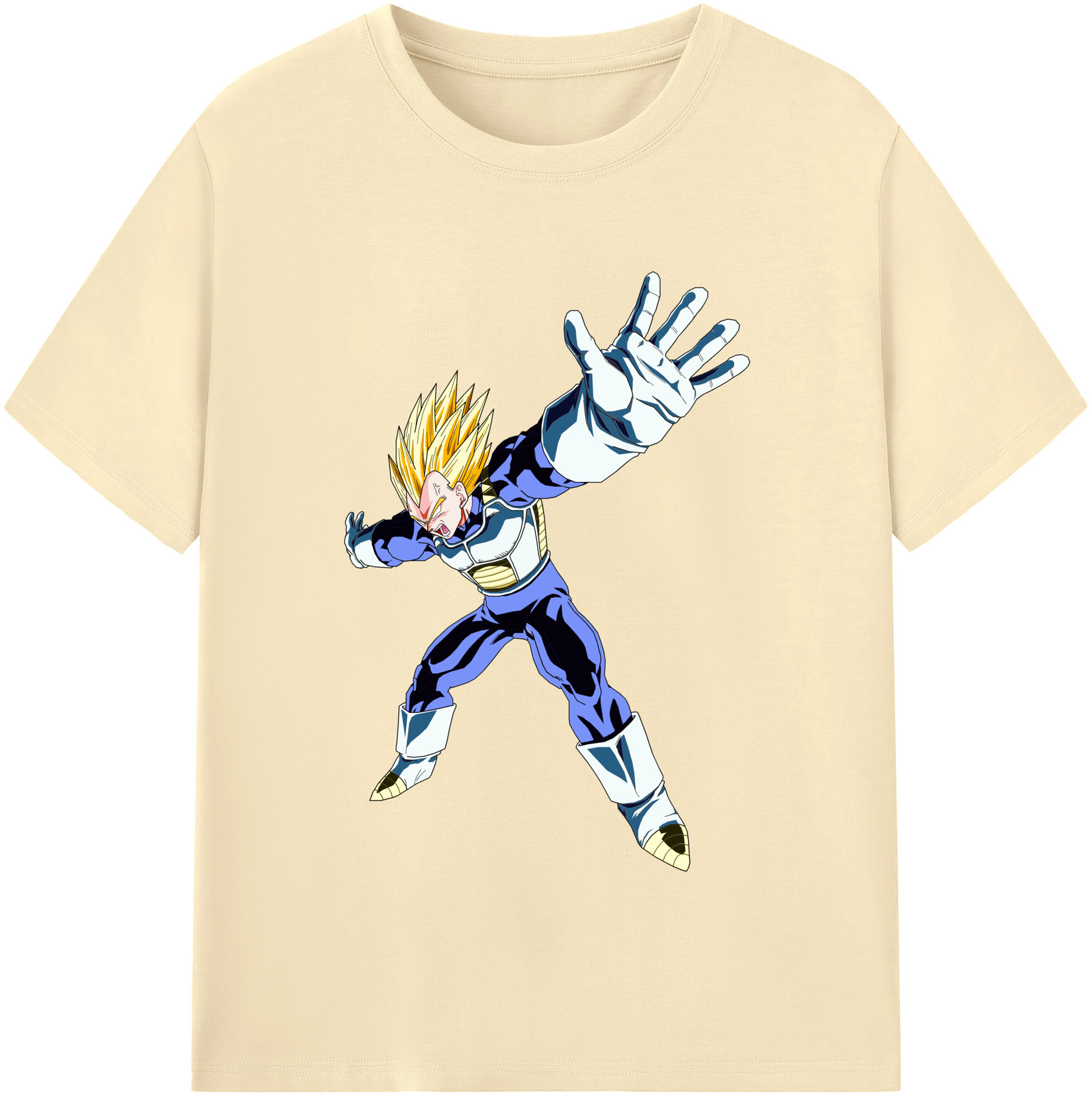 （画像用） ドラゴンボール ベジータ四世（Bejīta Yonsei）DRAGON BALL Vegeta IV 綿100％半袖Tシャツ（フロントプリント）