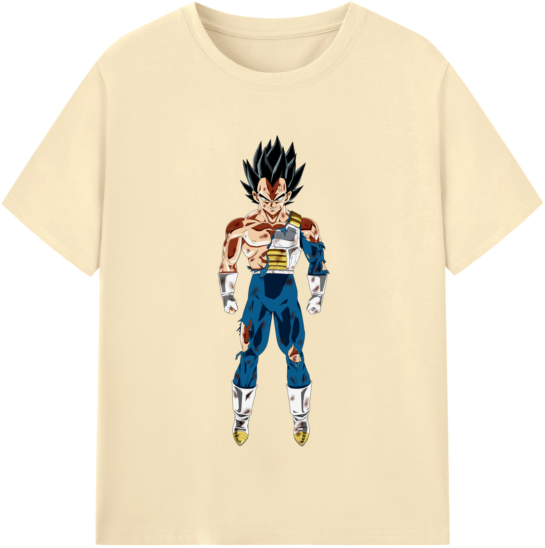 （画像用） ドラゴンボール ベジータ四世（Bejīta Yonsei）DRAGON BALL Vegeta IV 綿100％半袖Tシャツ（フロントプリント）