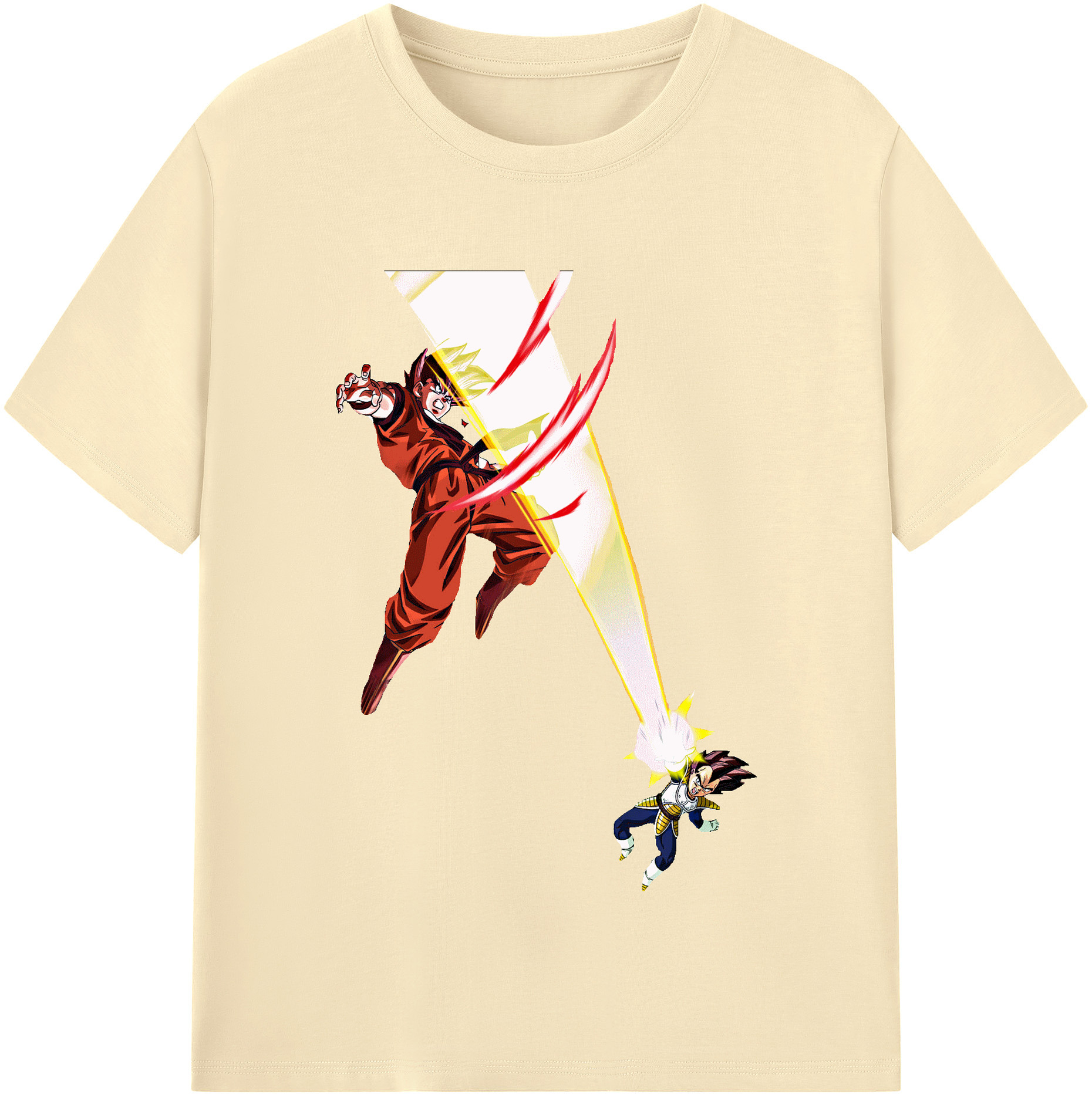 （画像用） ドラゴンボール ベジータ四世（Bejīta Yonsei）DRAGON BALL Vegeta IV 綿100％半袖Tシャツ（フロントプリント）