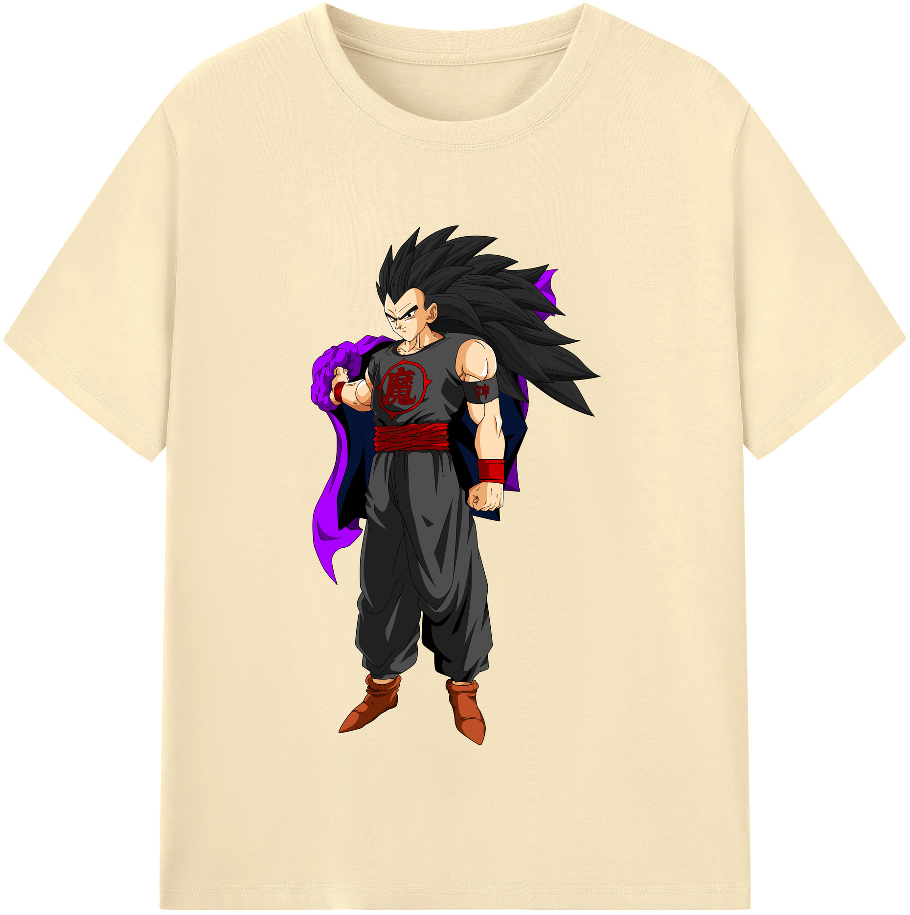 （画像用） ドラゴンボール ベジータ四世（Bejīta Yonsei）DRAGON BALL Vegeta IV 綿100％半袖Tシャツ（フロントプリント）