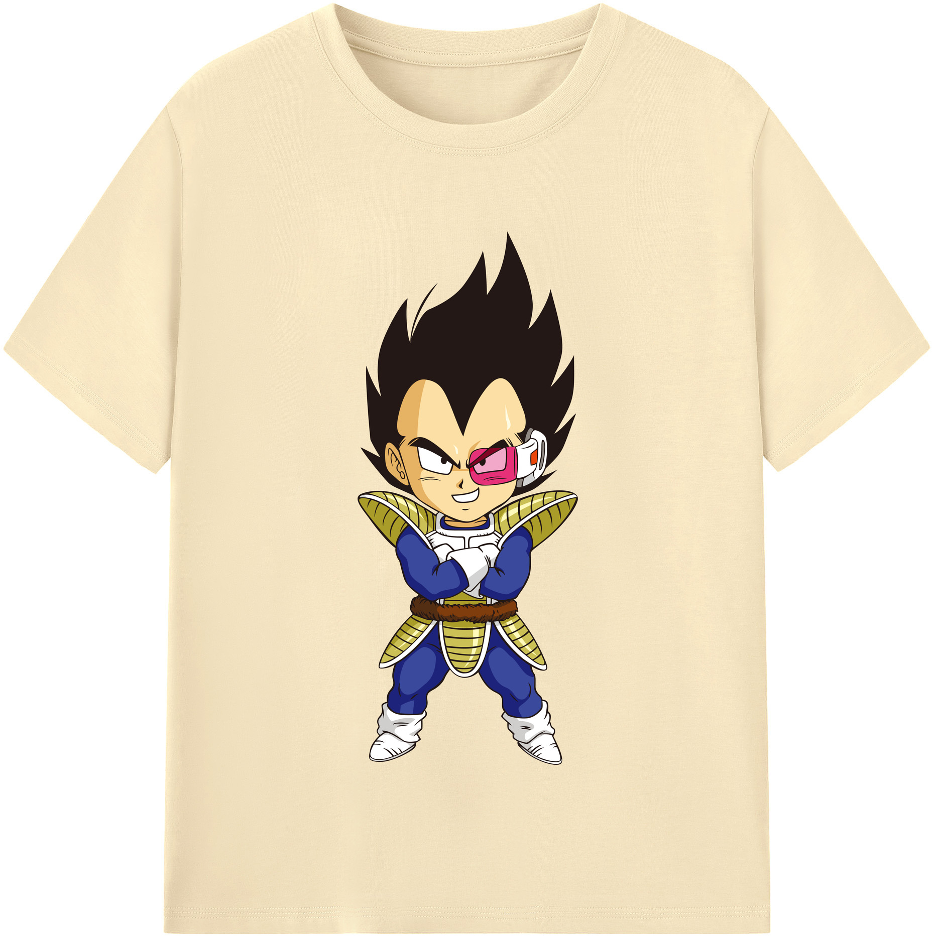 （画像用） ドラゴンボール ベジータ四世（Bejīta Yonsei）DRAGON BALL Vegeta IV 綿100％半袖Tシャツ（フロントプリント）