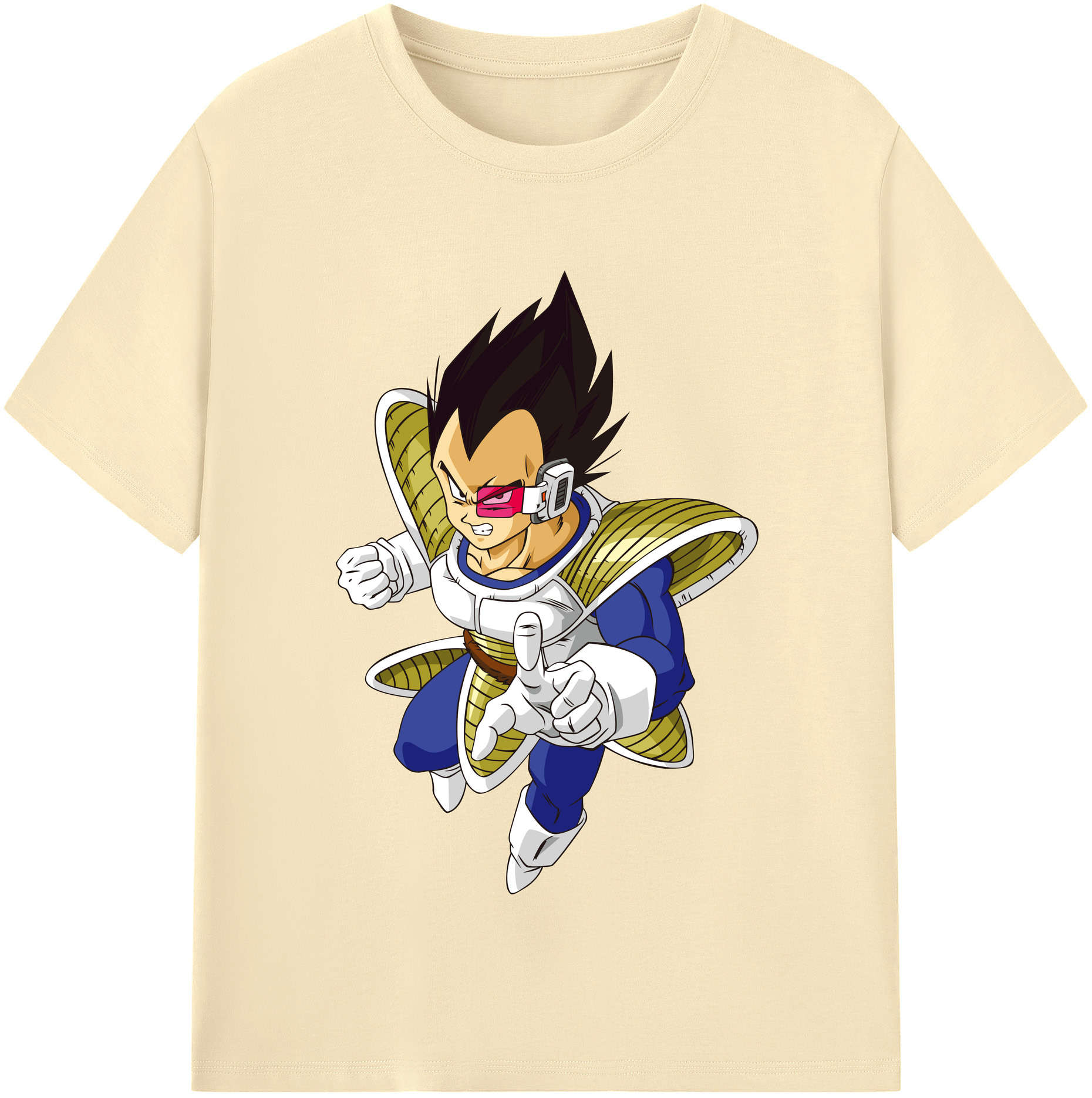 （画像用） ドラゴンボール ベジータ四世（Bejīta Yonsei）DRAGON BALL Vegeta IV 綿100％半袖Tシャツ（フロントプリント）