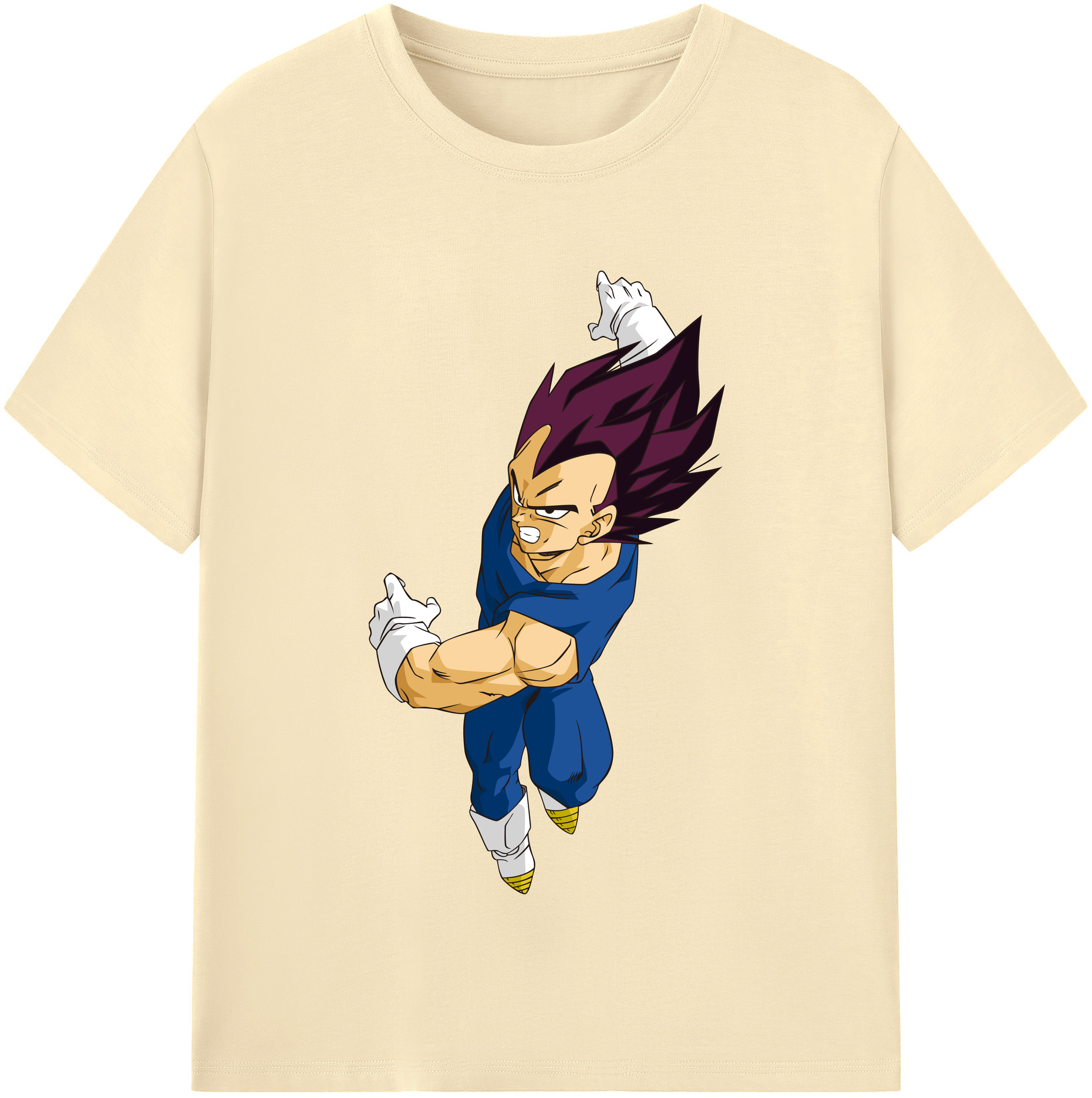（画像用） ドラゴンボール ベジータ四世（Bejīta Yonsei）DRAGON BALL Vegeta IV 綿100％半袖Tシャツ（フロントプリント）