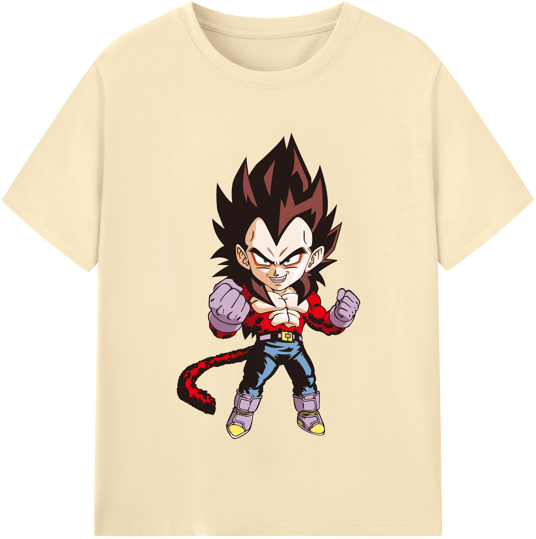 （画像用） ドラゴンボール ベジータ四世（Bejīta Yonsei）DRAGON BALL Vegeta IV 綿100％半袖Tシャツ（フロントプリント）
