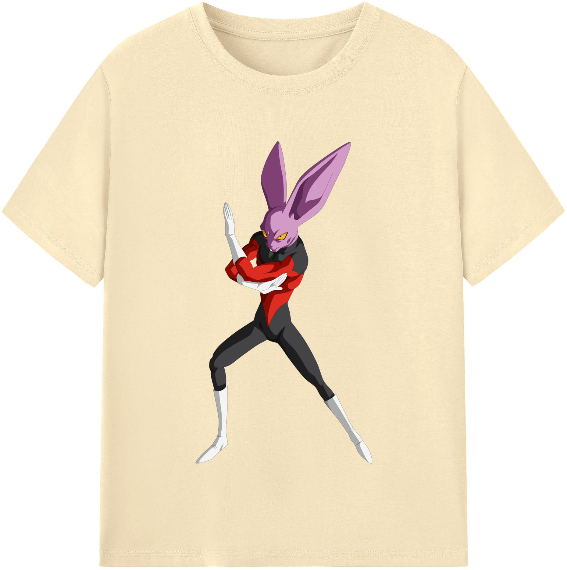 （画像用） ドラゴンボール ビルス 破壊神ビルス DRAGON BALL Beerus Birusu 綿100％半袖Tシャツ（フロントプリント）