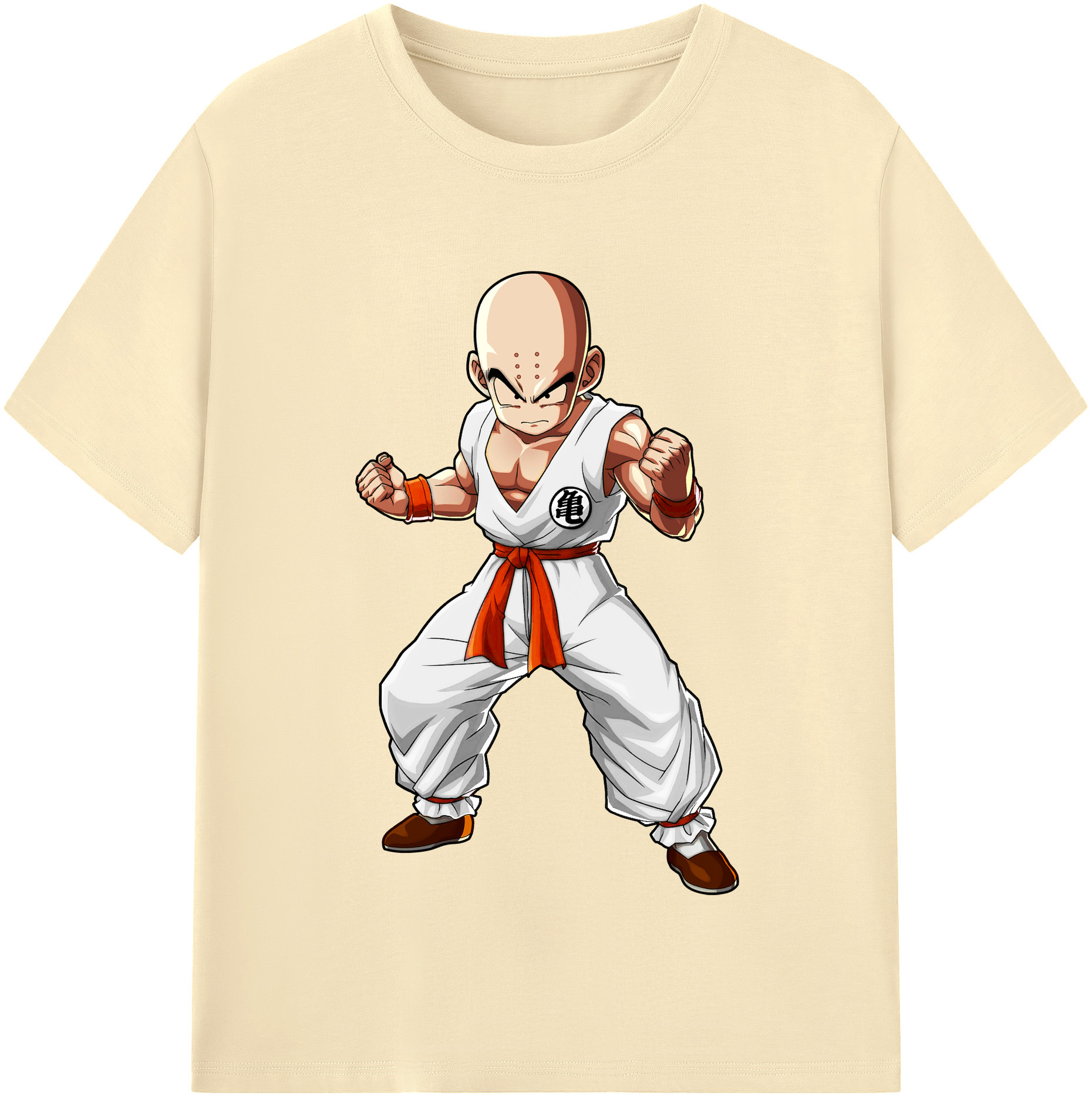 （画像用） ドラゴンボール クリリン DRAGON BALL krillin 綿100％半袖Tシャツ（フロントプリント）
