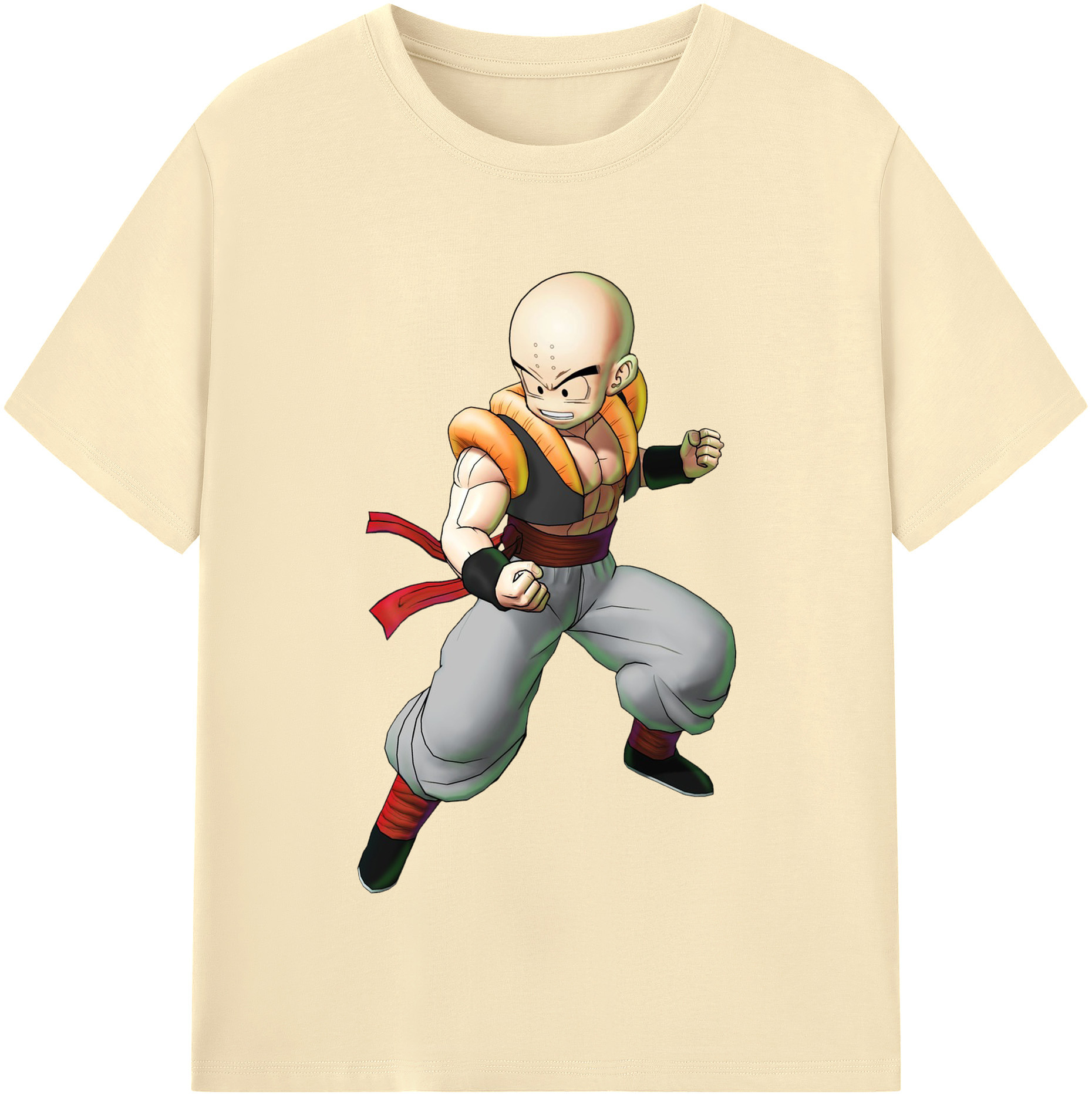 （画像用） ドラゴンボール クリリン DRAGON BALL krillin 綿100％半袖Tシャツ（フロントプリント）