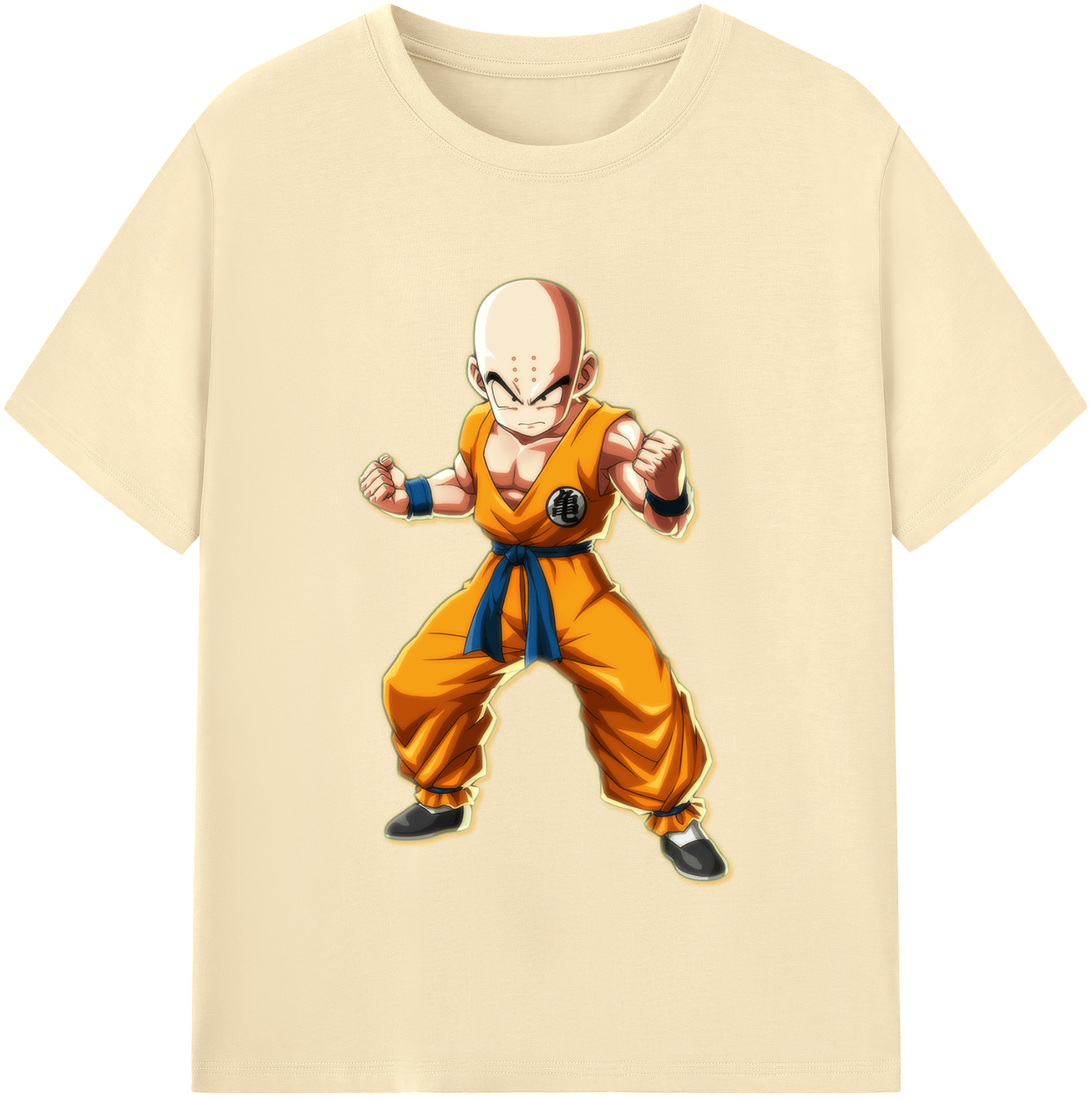 （画像用） ドラゴンボール クリリン DRAGON BALL krillin 綿100％半袖Tシャツ（フロントプリント）