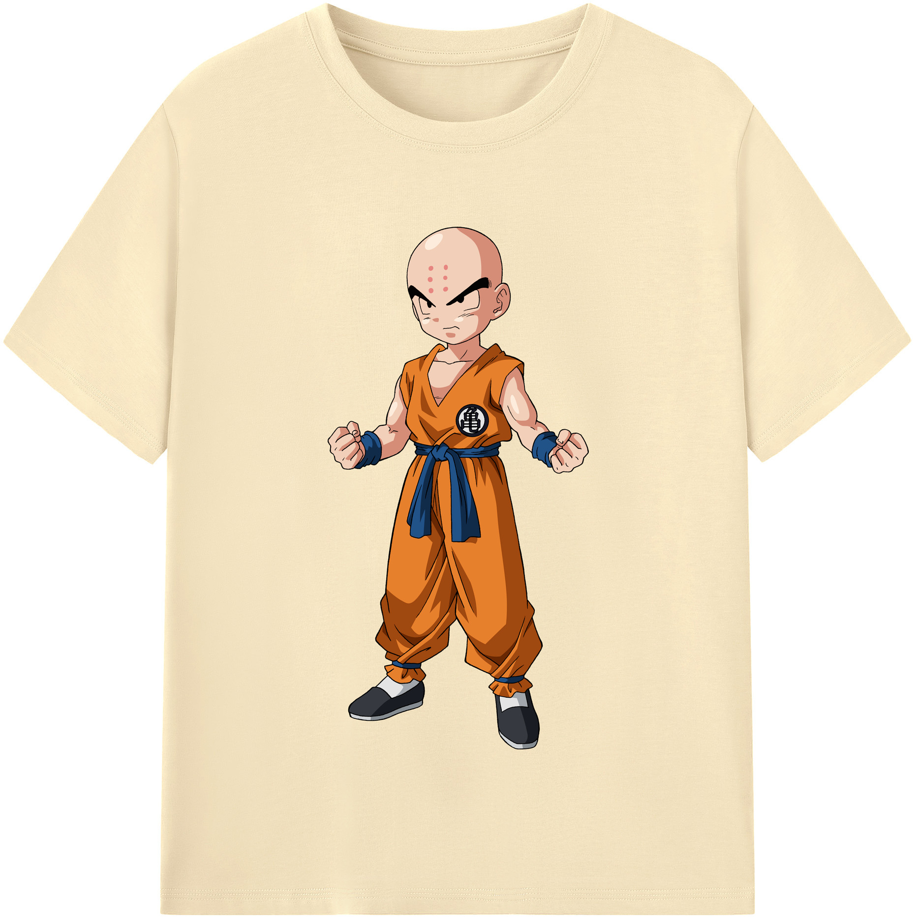（画像用） ドラゴンボール クリリン DRAGON BALL krillin 綿100％半袖Tシャツ（フロントプリント）