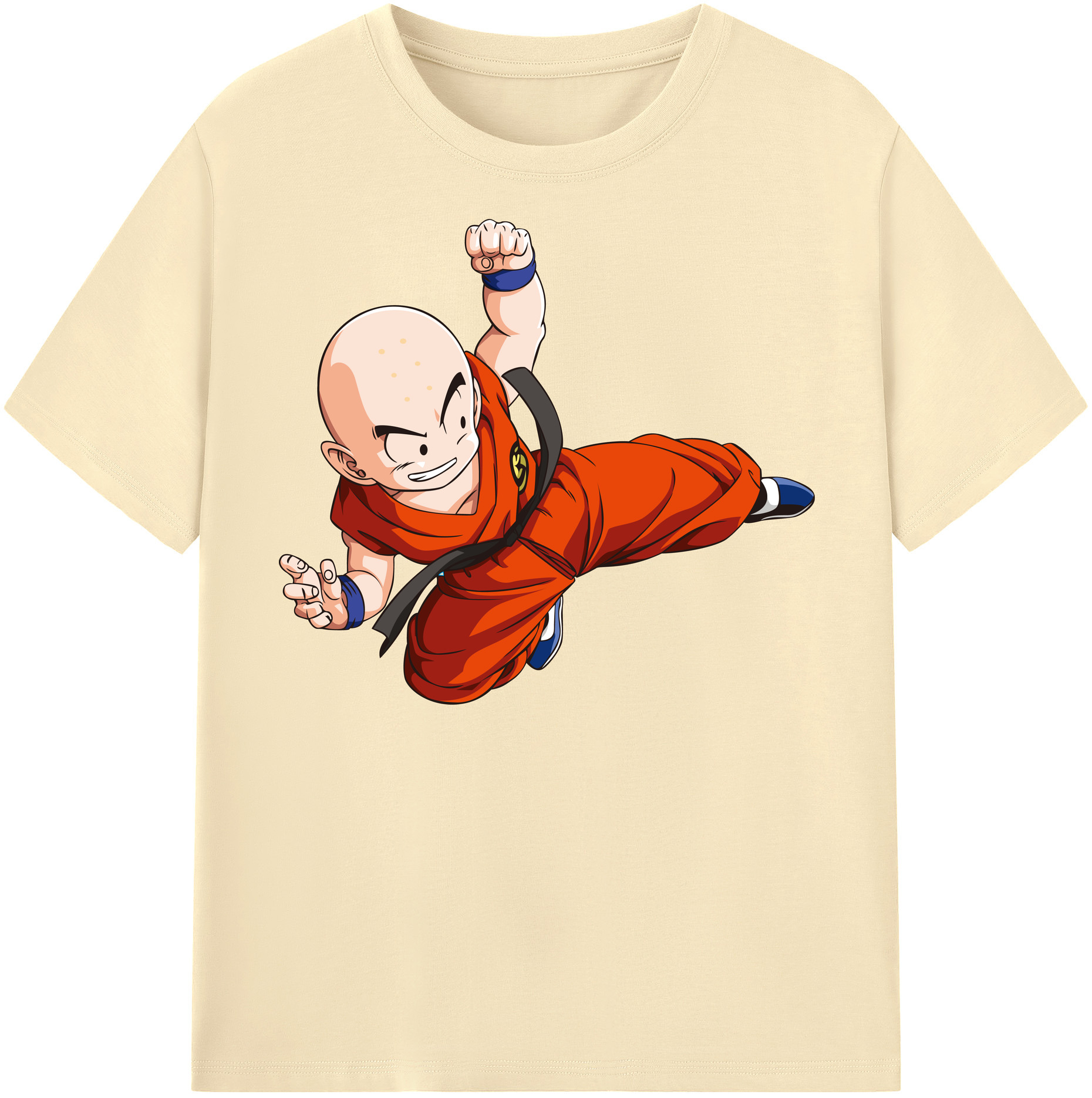 （画像用） ドラゴンボール クリリン DRAGON BALL krillin 綿100％半袖Tシャツ（フロントプリント）