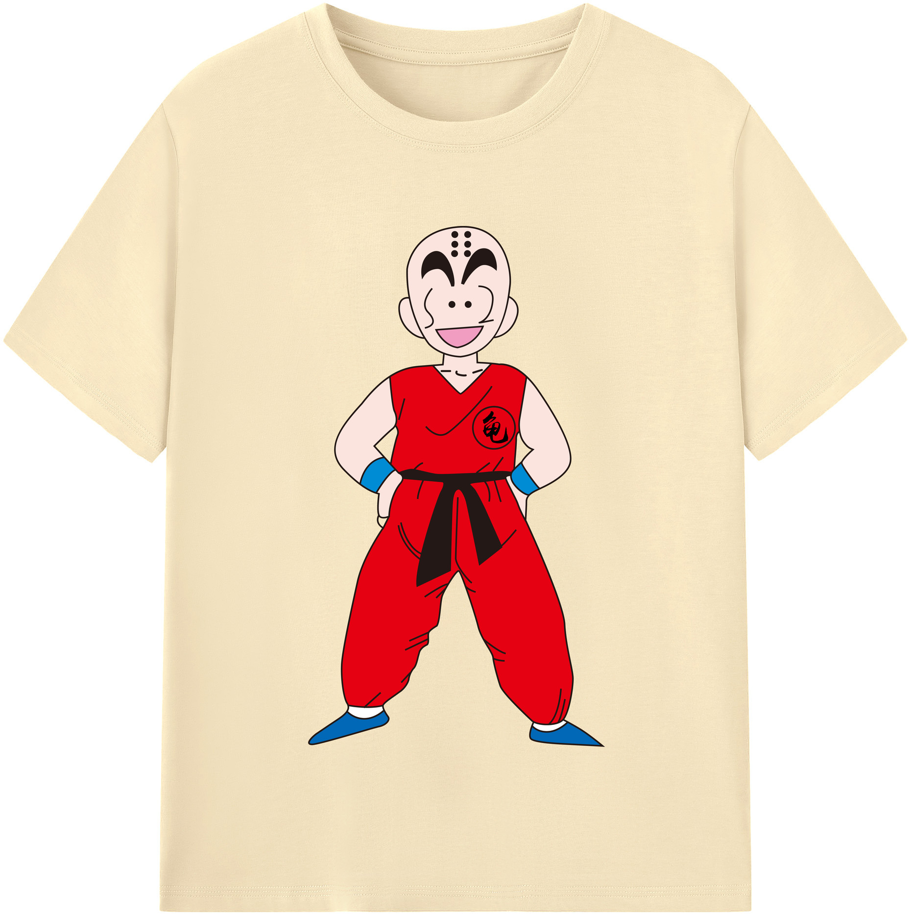 （画像用） ドラゴンボール クリリン DRAGON BALL krillin 綿100％半袖Tシャツ（フロントプリント）