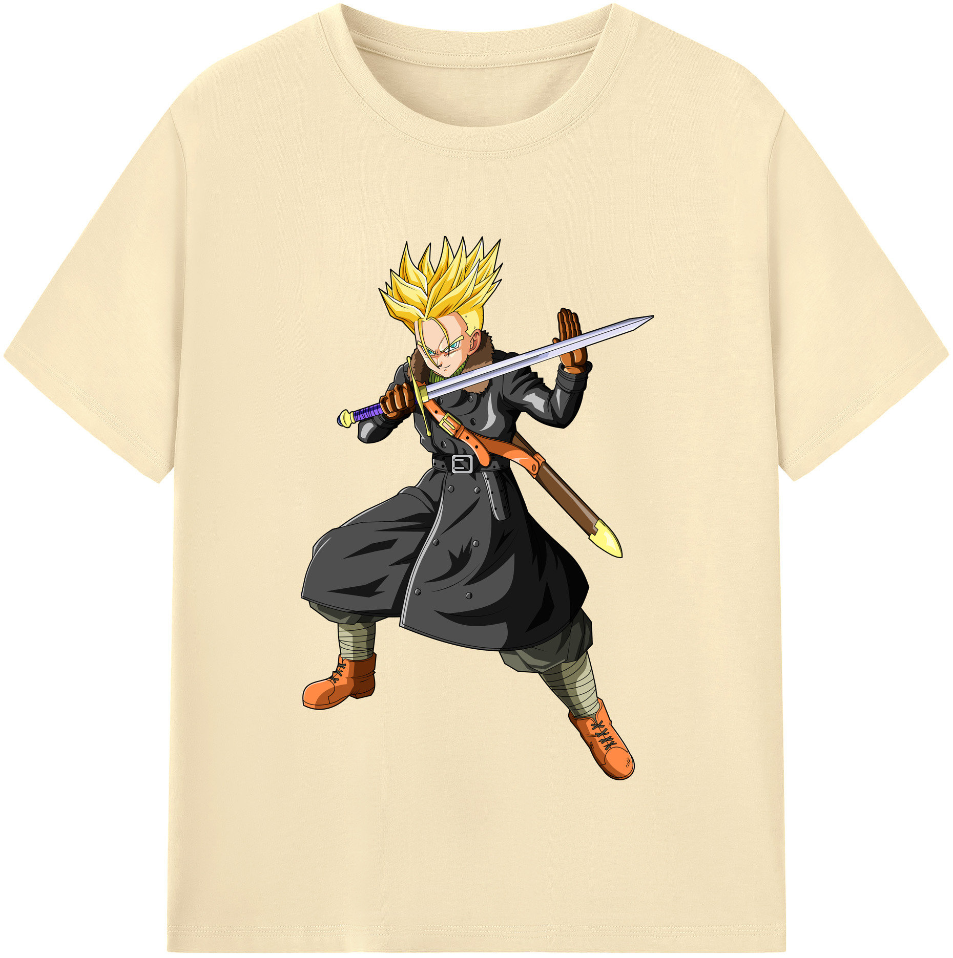 （画像用） ドラゴンボール トランクス（Torankusu）DRAGON BALL Trunks 綿100％半袖Tシャツ（フロントプリント）