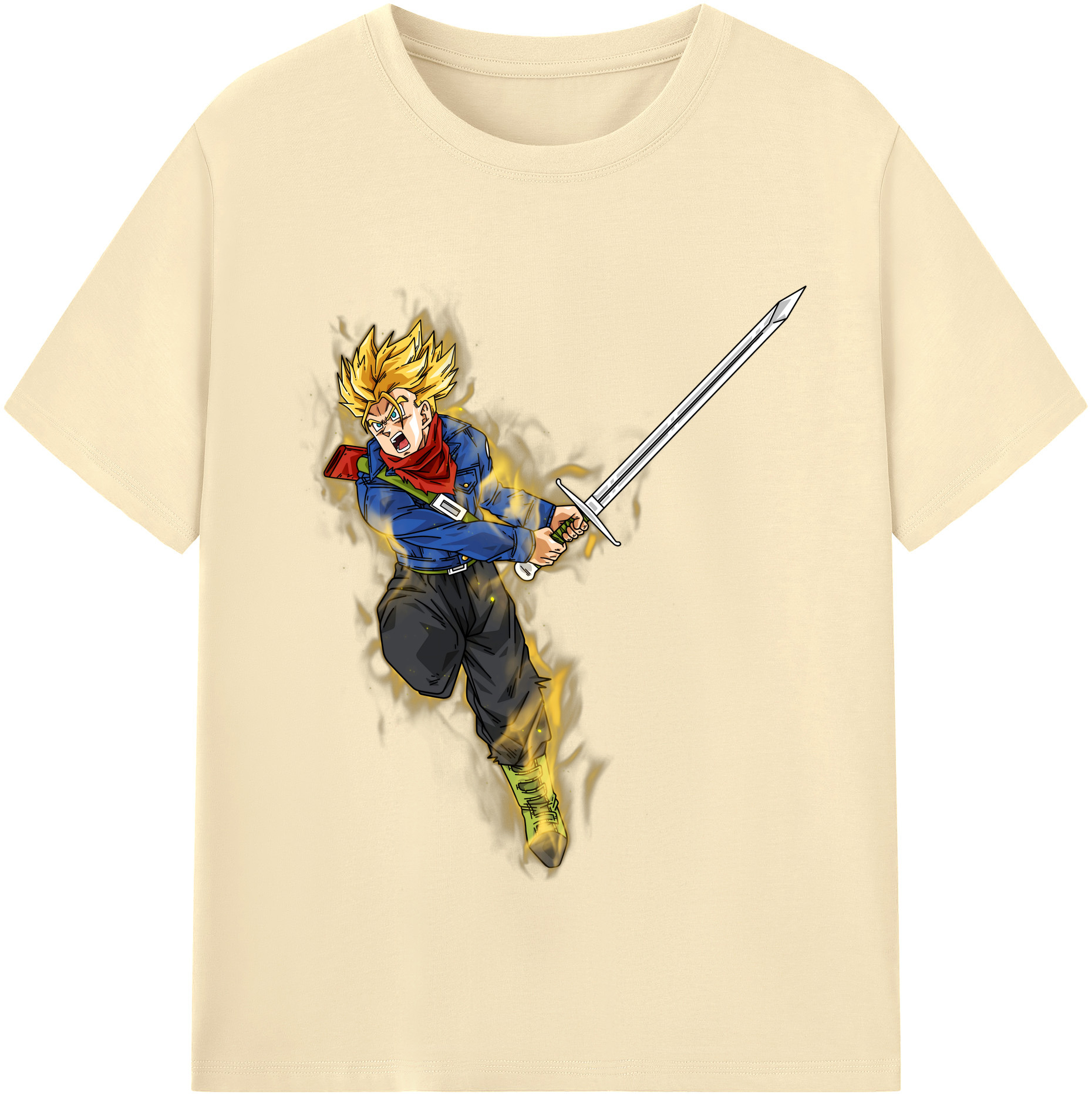 （画像用） ドラゴンボール トランクス（Torankusu）DRAGON BALL Trunks 綿100％半袖Tシャツ（フロントプリント）