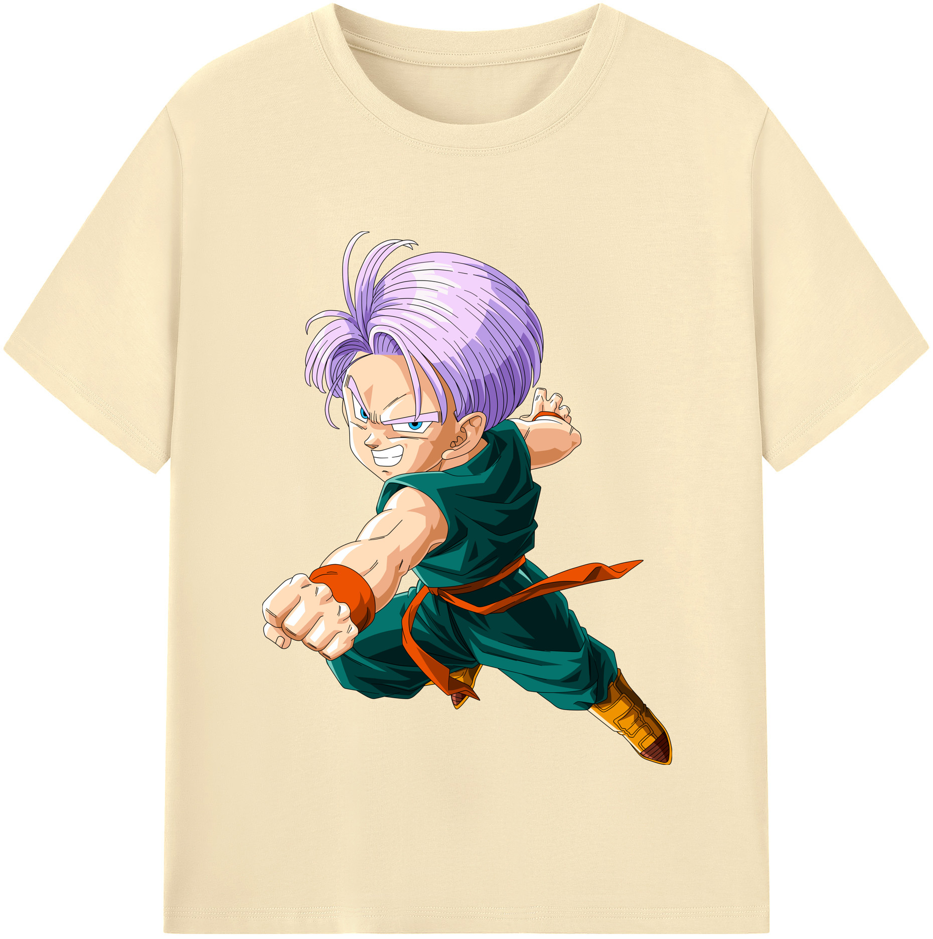 （画像用） ドラゴンボール トランクス（Torankusu）DRAGON BALL Trunks 綿100％半袖Tシャツ（フロントプリント）