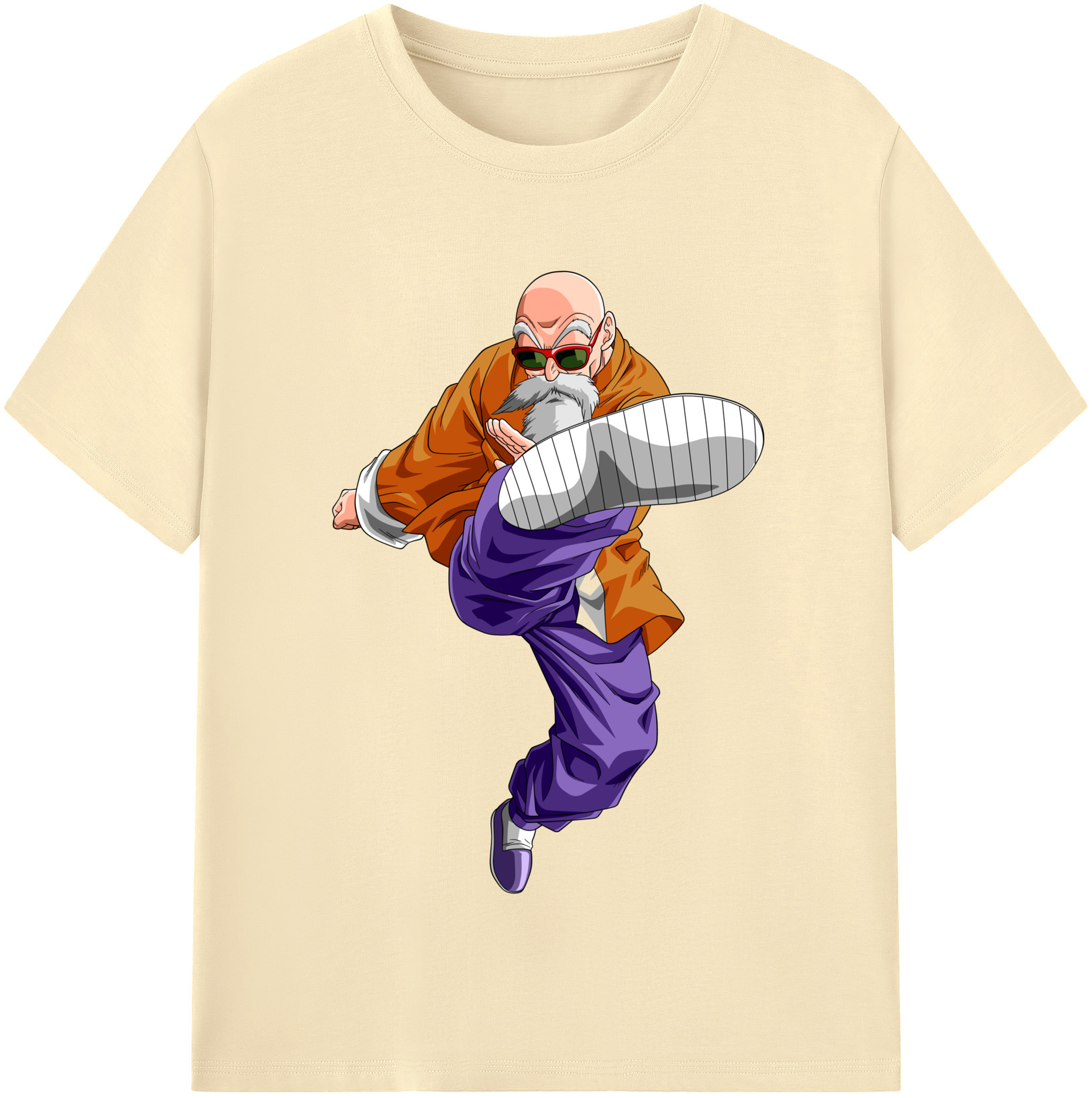 （画像用） ドラゴンボール 亀仙人（かめせんにん） DRAGON BALL Master Roshi Kame Sennin 綿100％半袖Tシャツ（フロントプリント）
