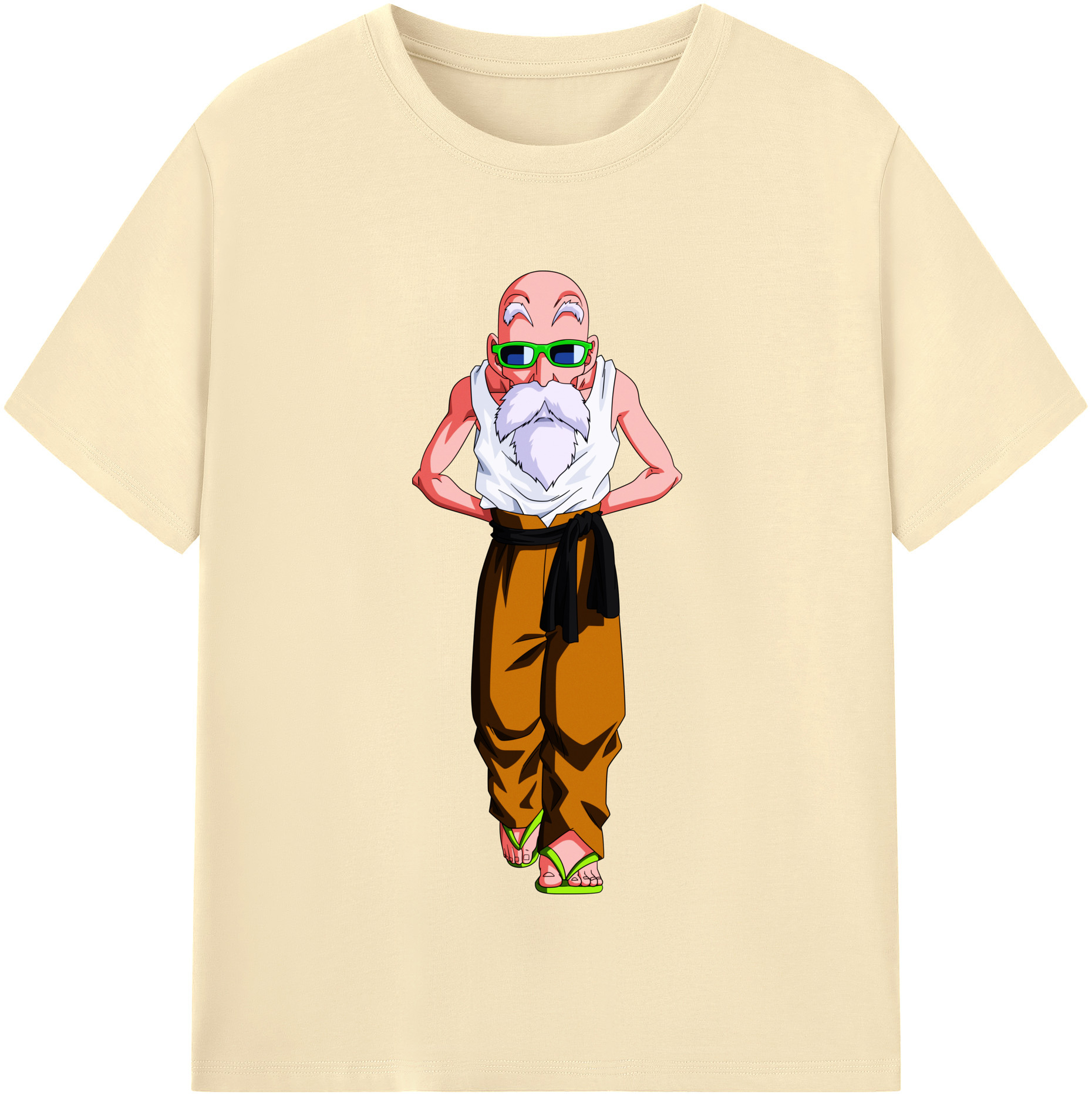 （画像用） ドラゴンボール 亀仙人（かめせんにん） DRAGON BALL Master Roshi Kame Sennin 綿100％半袖Tシャツ（フロントプリント）
