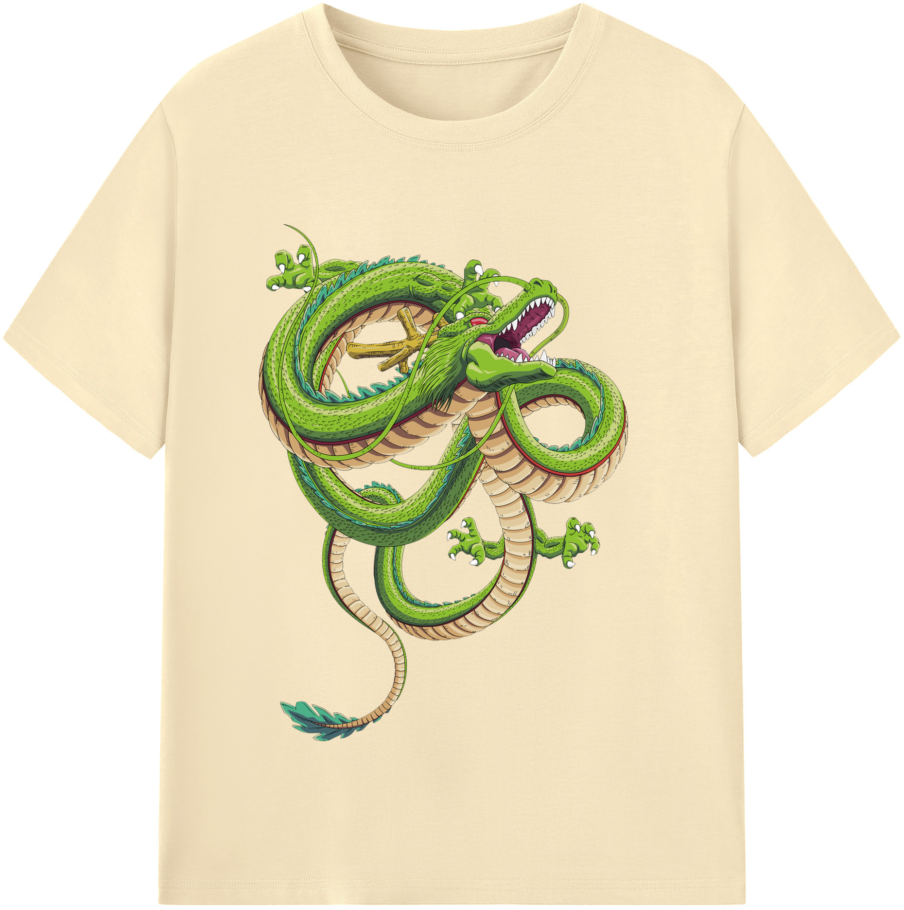 （画像用） ドラゴンボール 神龍 シェンロン DRAGON BALL Shenron 綿100％半袖Tシャツ（フロントプリント）