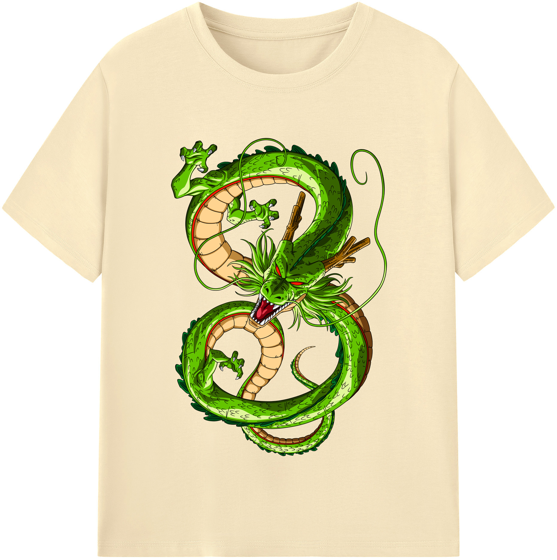 （画像用） ドラゴンボール 神龍 シェンロン DRAGON BALL Shenron 綿100％半袖Tシャツ（フロントプリント）