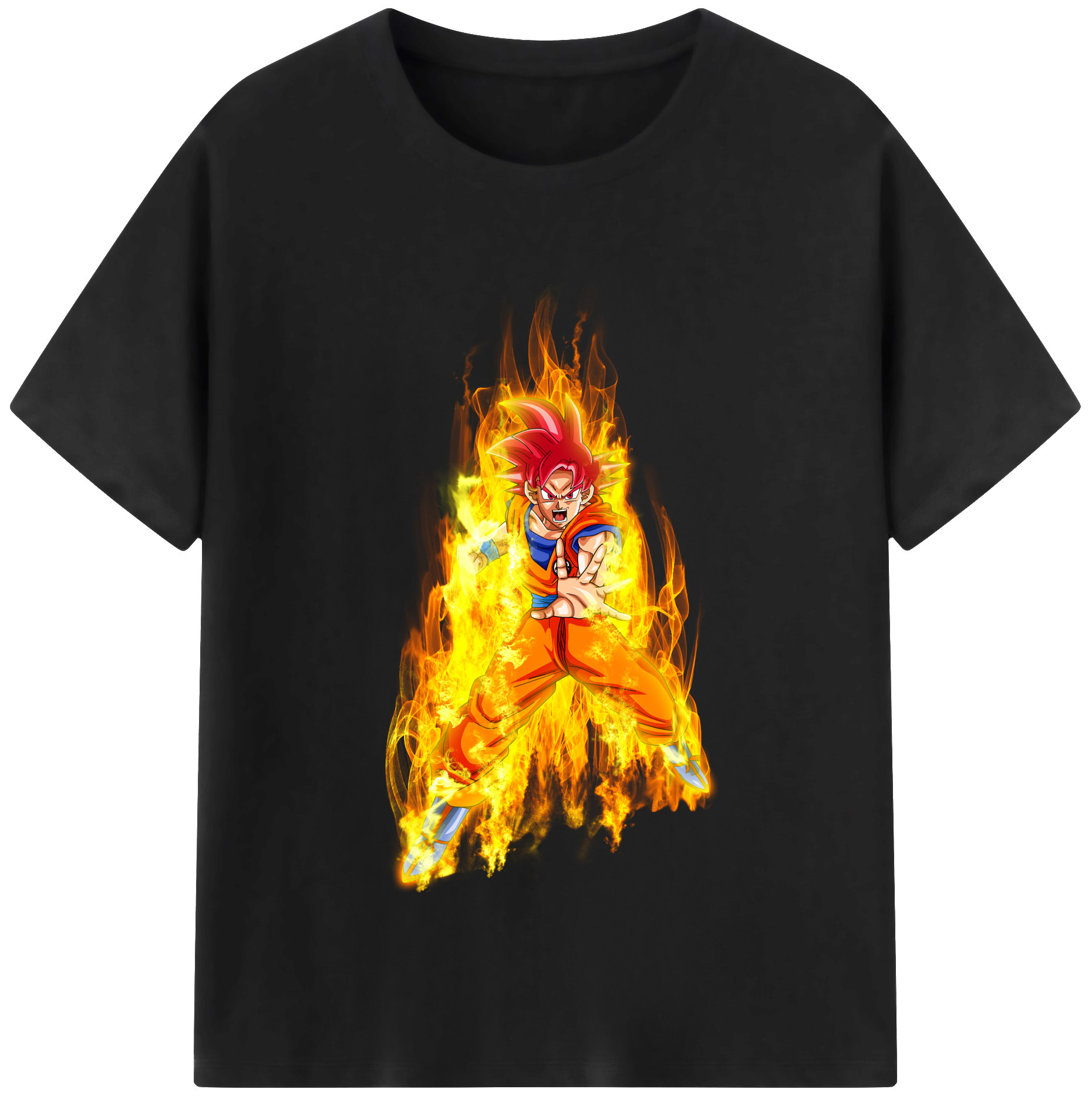 （画像用） ドラゴンボール 孫悟空（そん ごくう）Son Goku カカロット DRAGON BALL Kakarotto 綿100％半袖Tシャツ（フロントプリント）