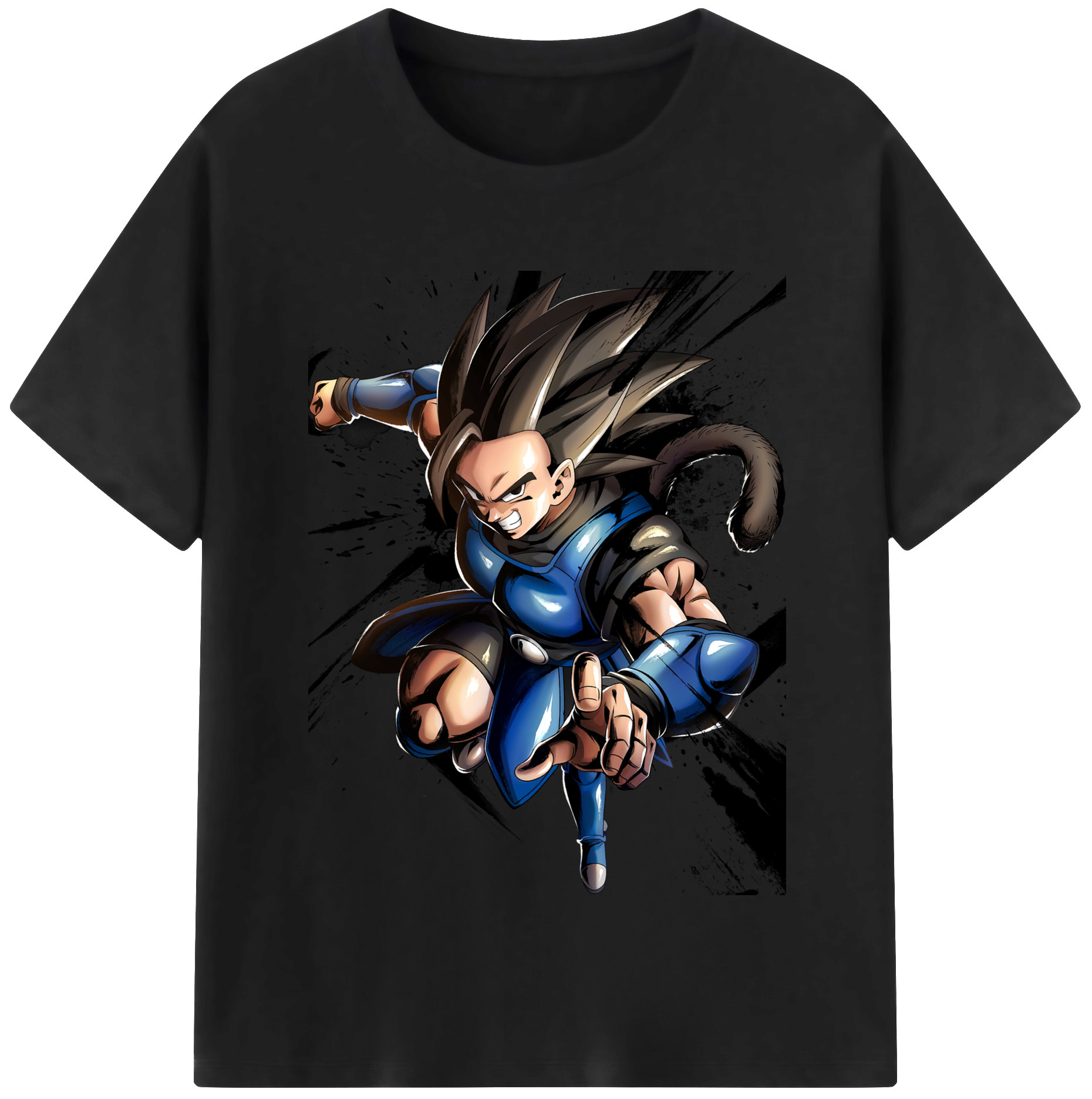 （画像用） ドラゴンボール ベジータ四世（Bejīta Yonsei）DRAGON BALL Vegeta IV 綿100％半袖Tシャツ（フロントプリント）
