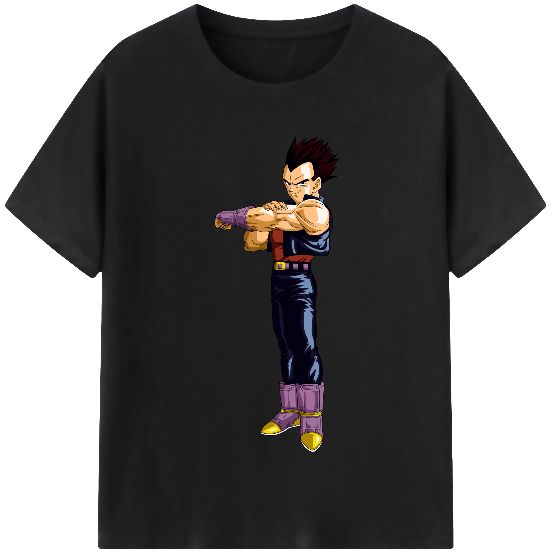 （画像用） ドラゴンボール ベジータ四世（Bejīta Yonsei）DRAGON BALL Vegeta IV 綿100％半袖Tシャツ（フロントプリント）