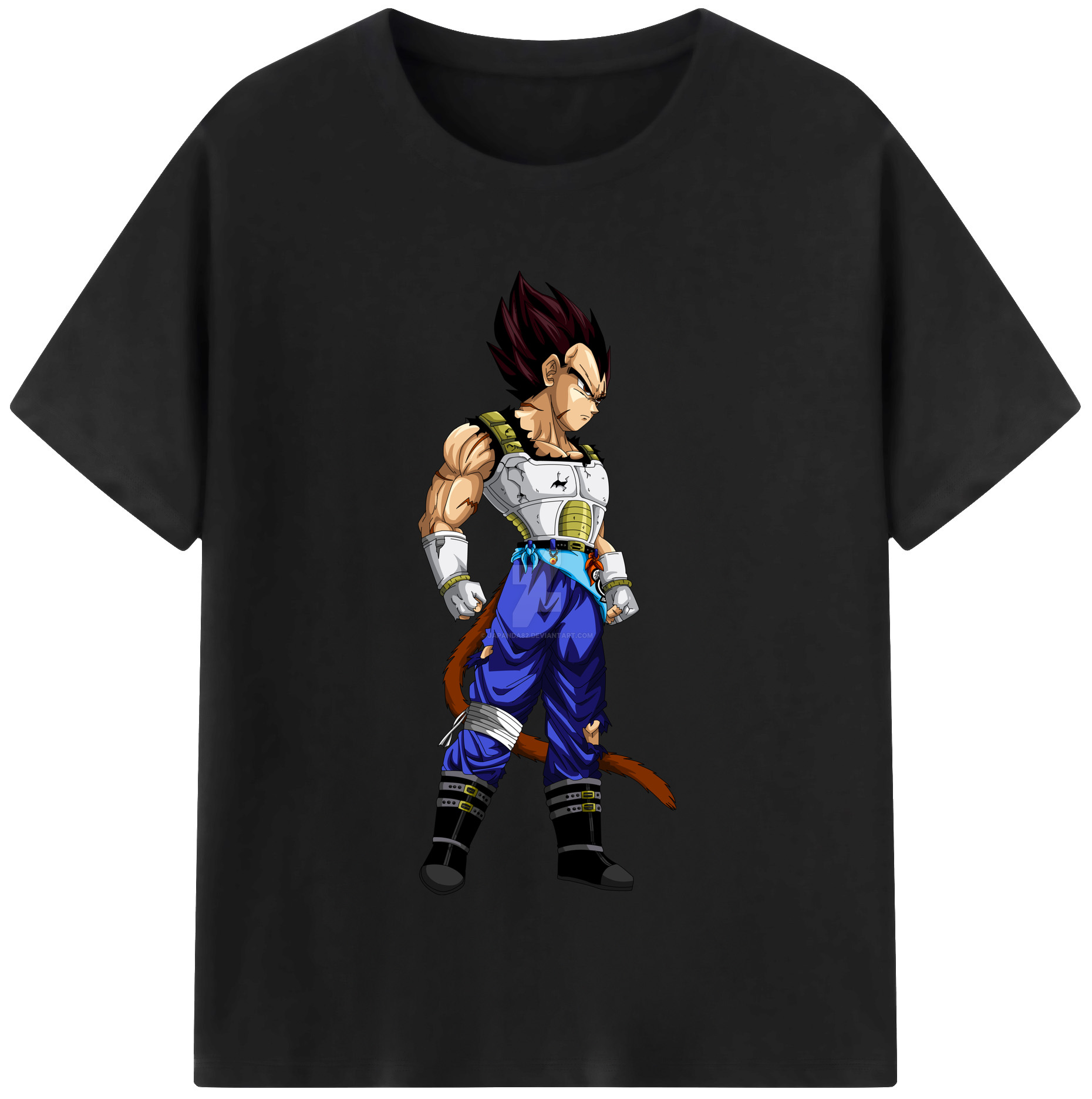 （画像用） ドラゴンボール ベジータ四世（Bejīta Yonsei）DRAGON BALL Vegeta IV 綿100％半袖Tシャツ（フロントプリント）