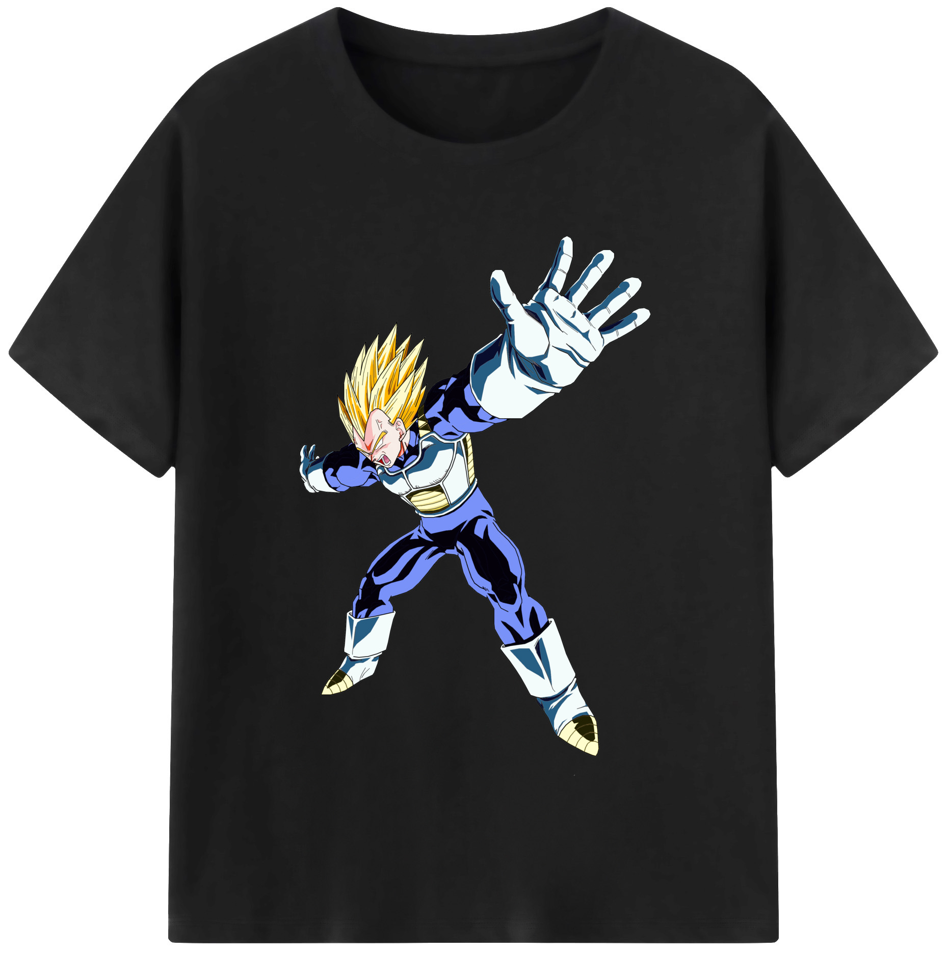 （画像用） ドラゴンボール ベジータ四世（Bejīta Yonsei）DRAGON BALL Vegeta IV 綿100％半袖Tシャツ（フロントプリント）