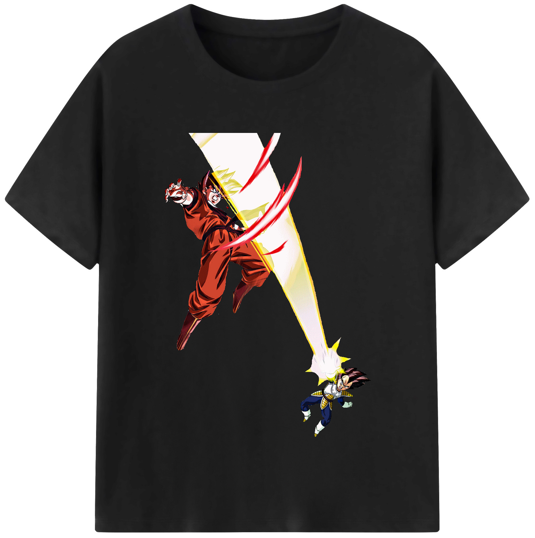 （画像用） ドラゴンボール ベジータ四世（Bejīta Yonsei）DRAGON BALL Vegeta IV 綿100％半袖Tシャツ（フロントプリント）