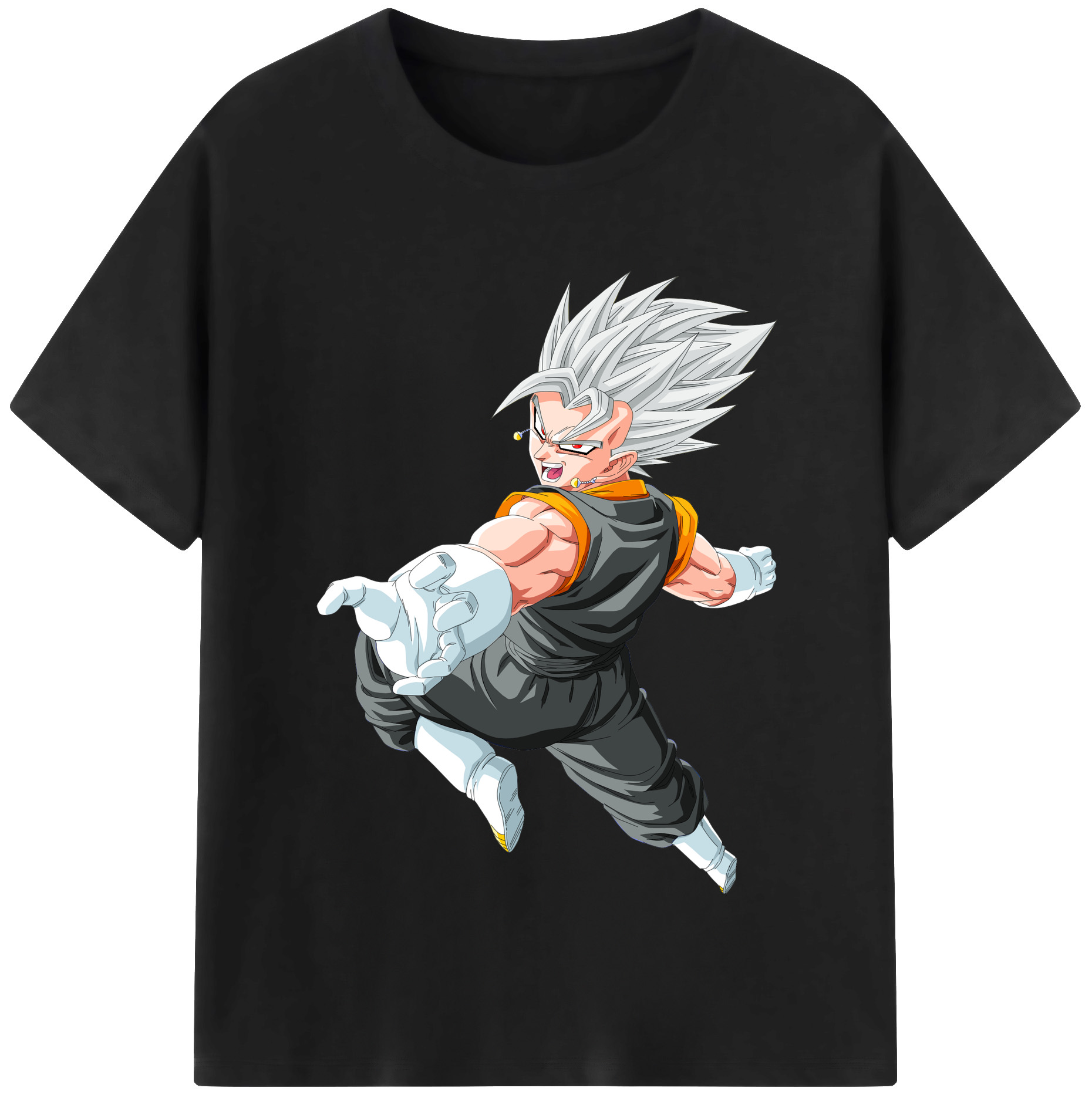 （画像用） ドラゴンボール ベジータ四世（Bejīta Yonsei）DRAGON BALL Vegeta IV 綿100％半袖Tシャツ（フロントプリント）