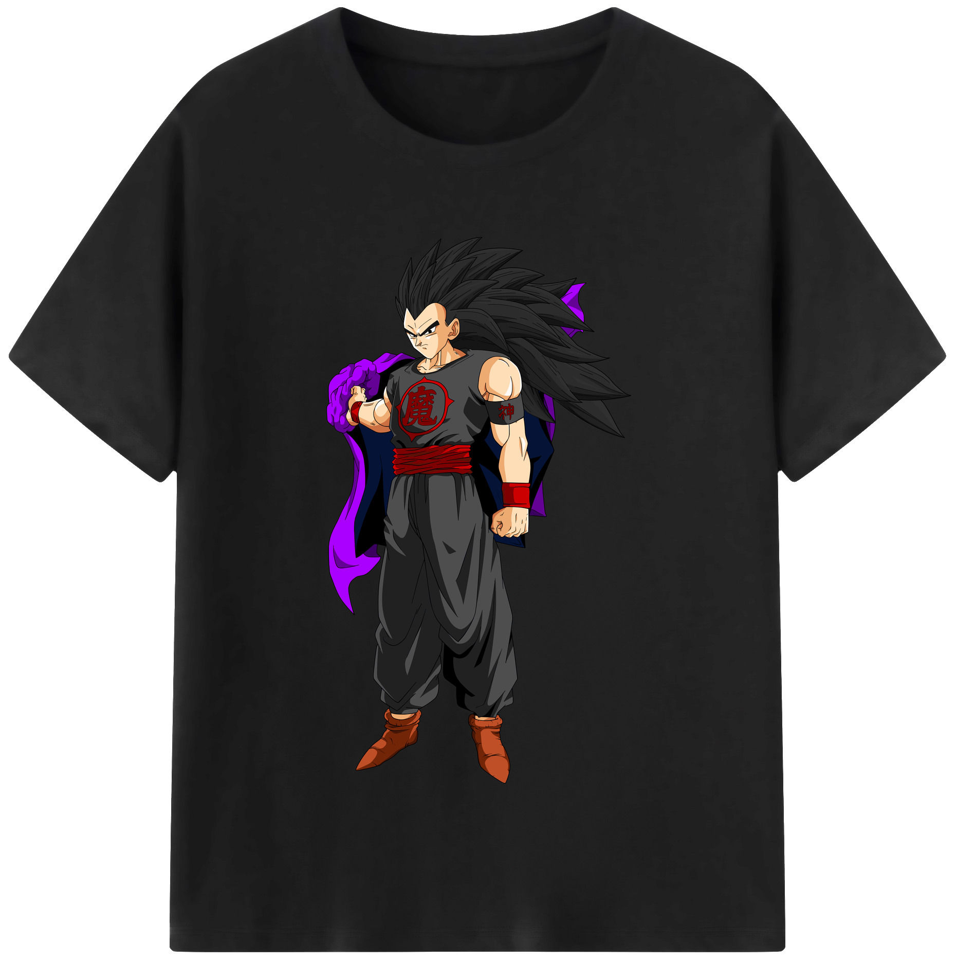 （画像用） ドラゴンボール ベジータ四世（Bejīta Yonsei）DRAGON BALL Vegeta IV 綿100％半袖Tシャツ（フロントプリント）