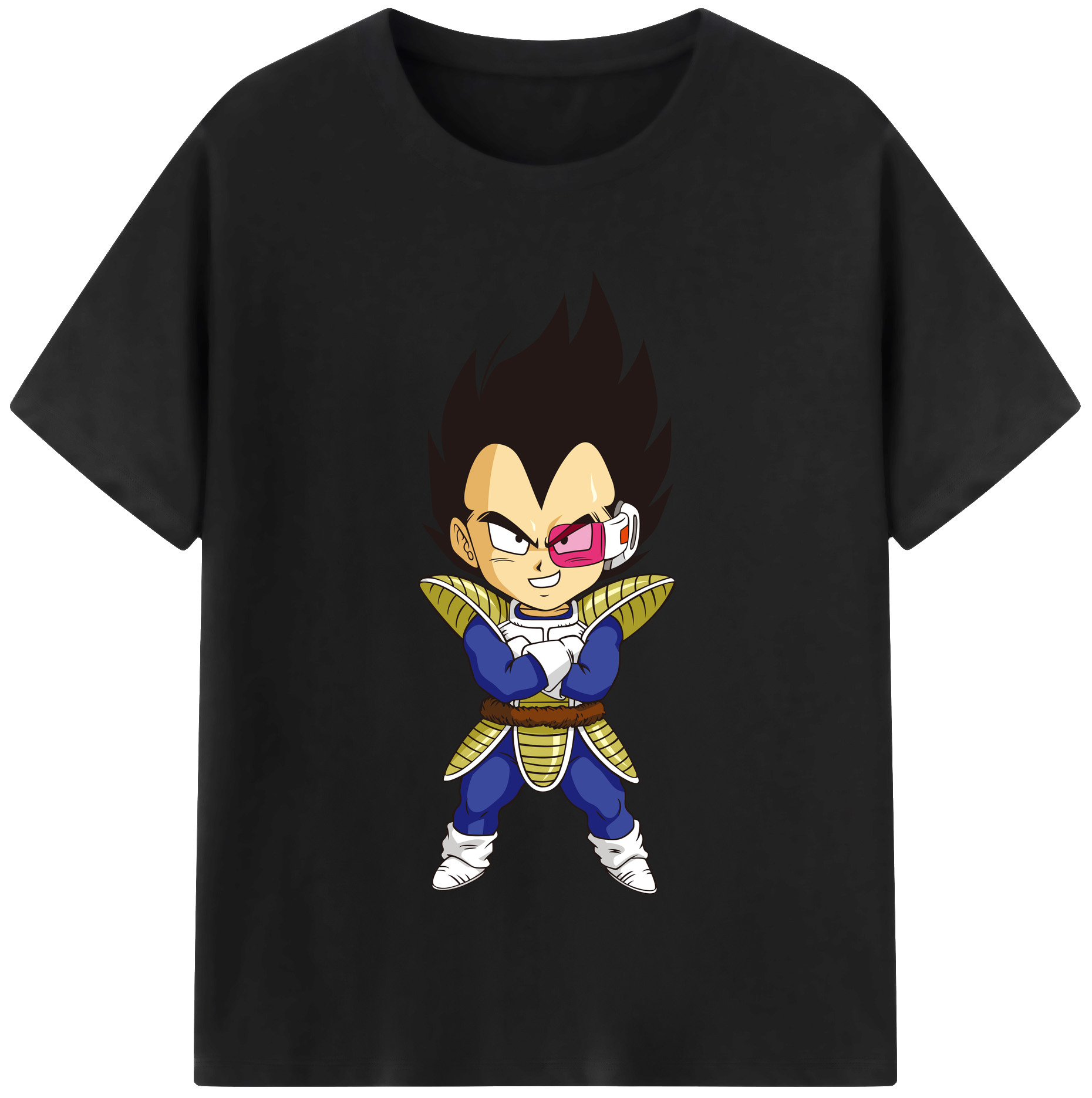 （画像用） ドラゴンボール ベジータ四世（Bejīta Yonsei）DRAGON BALL Vegeta IV 綿100％半袖Tシャツ（フロントプリント）